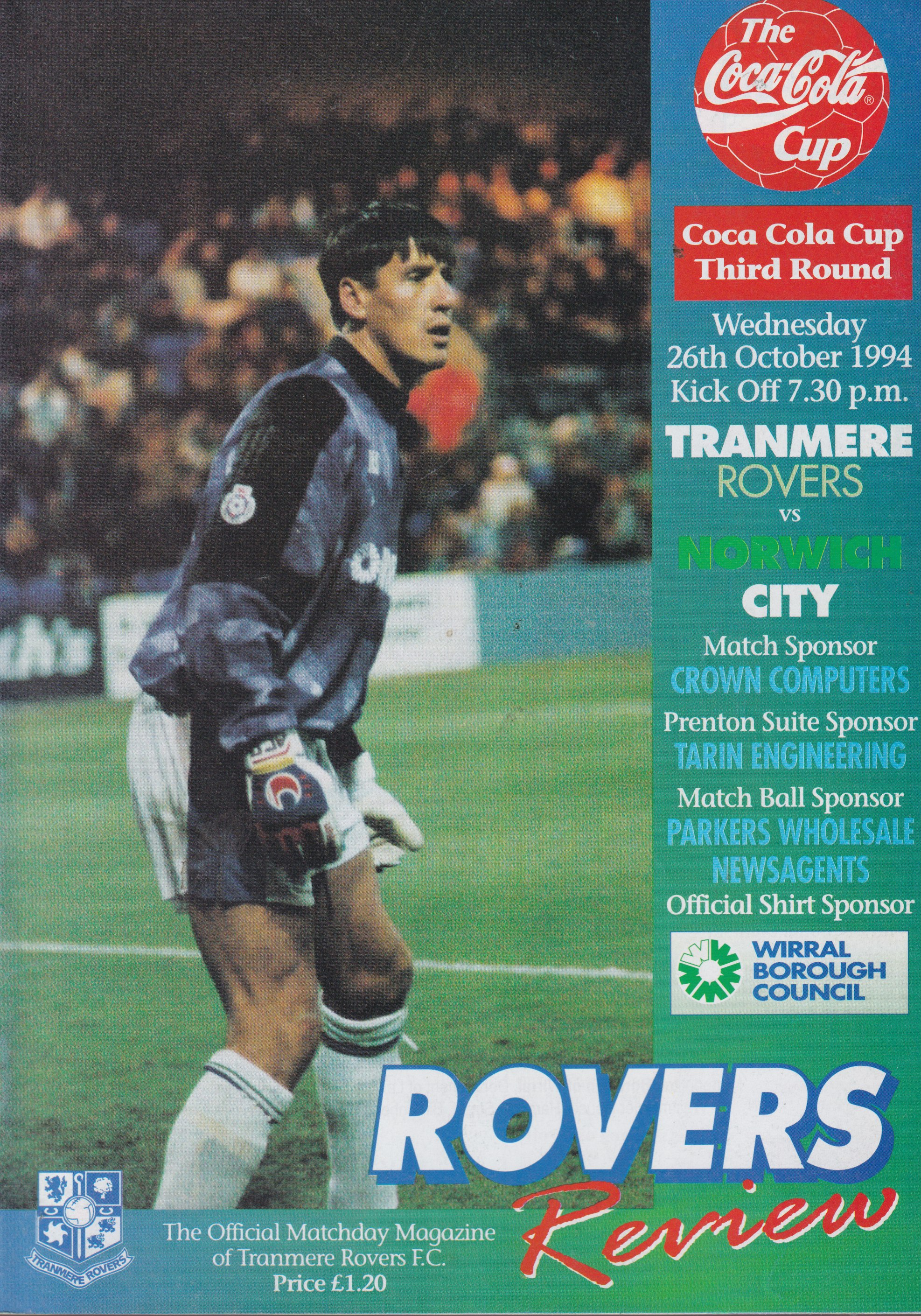 Match Programme for 26/10/1994