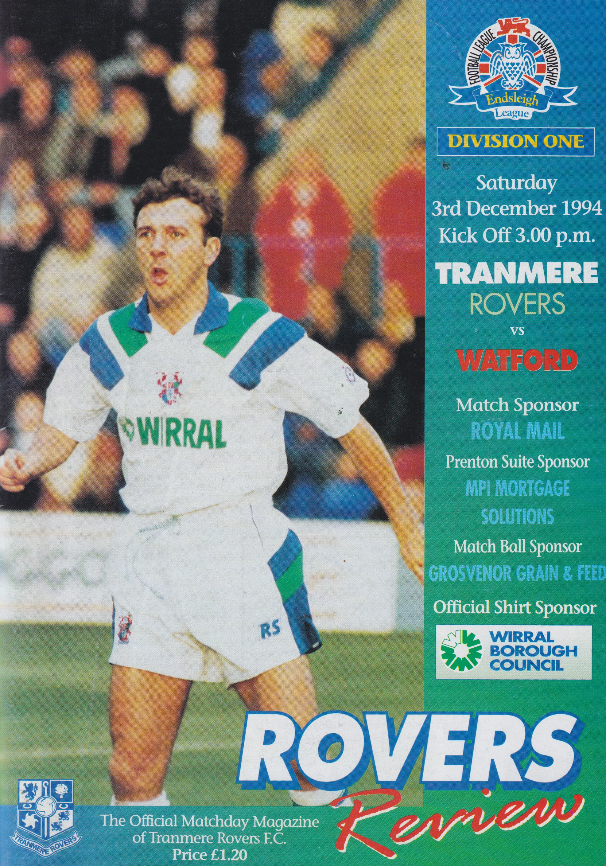 Match Programme for 03/12/1994