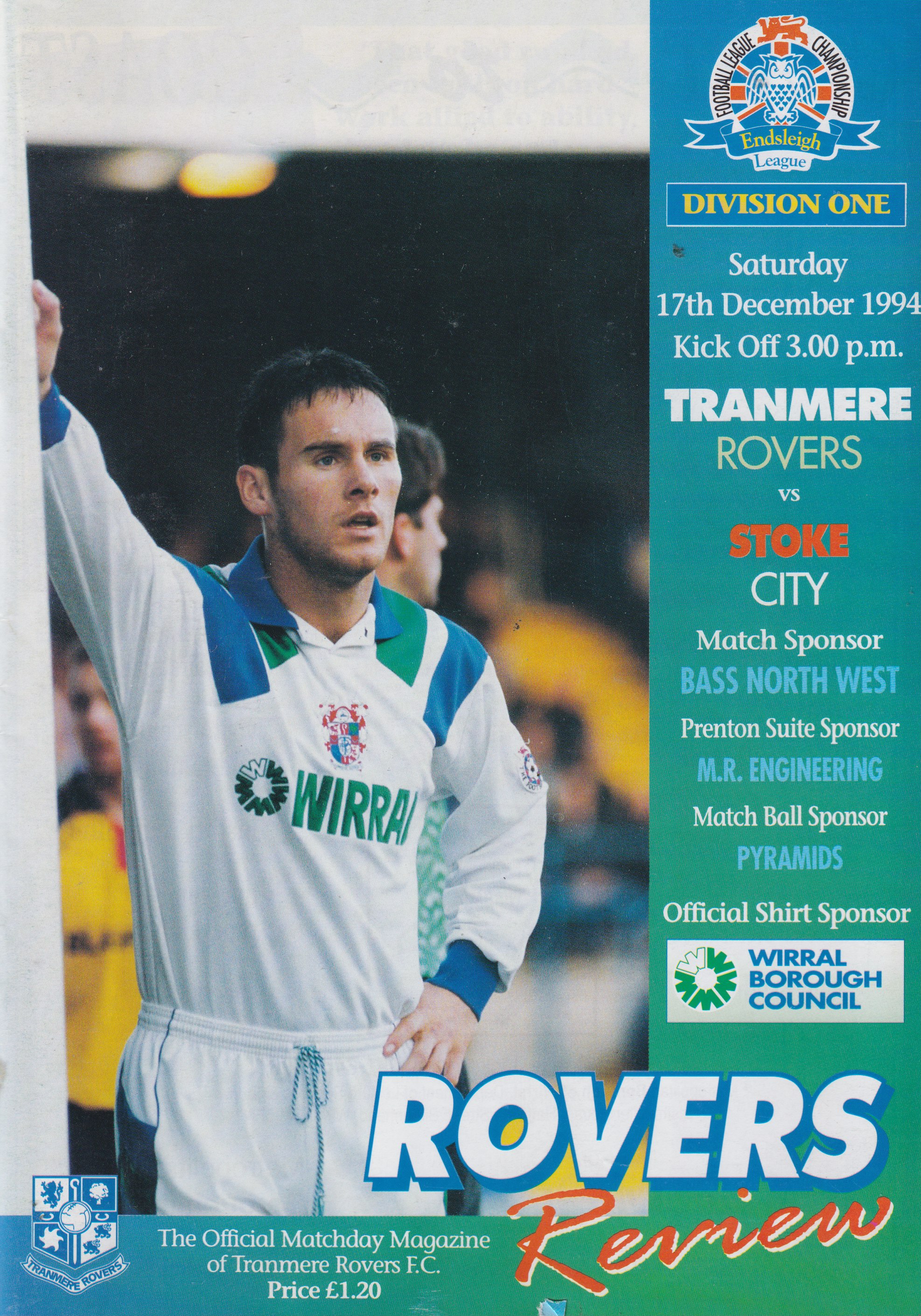 Match Programme for 17/12/1994