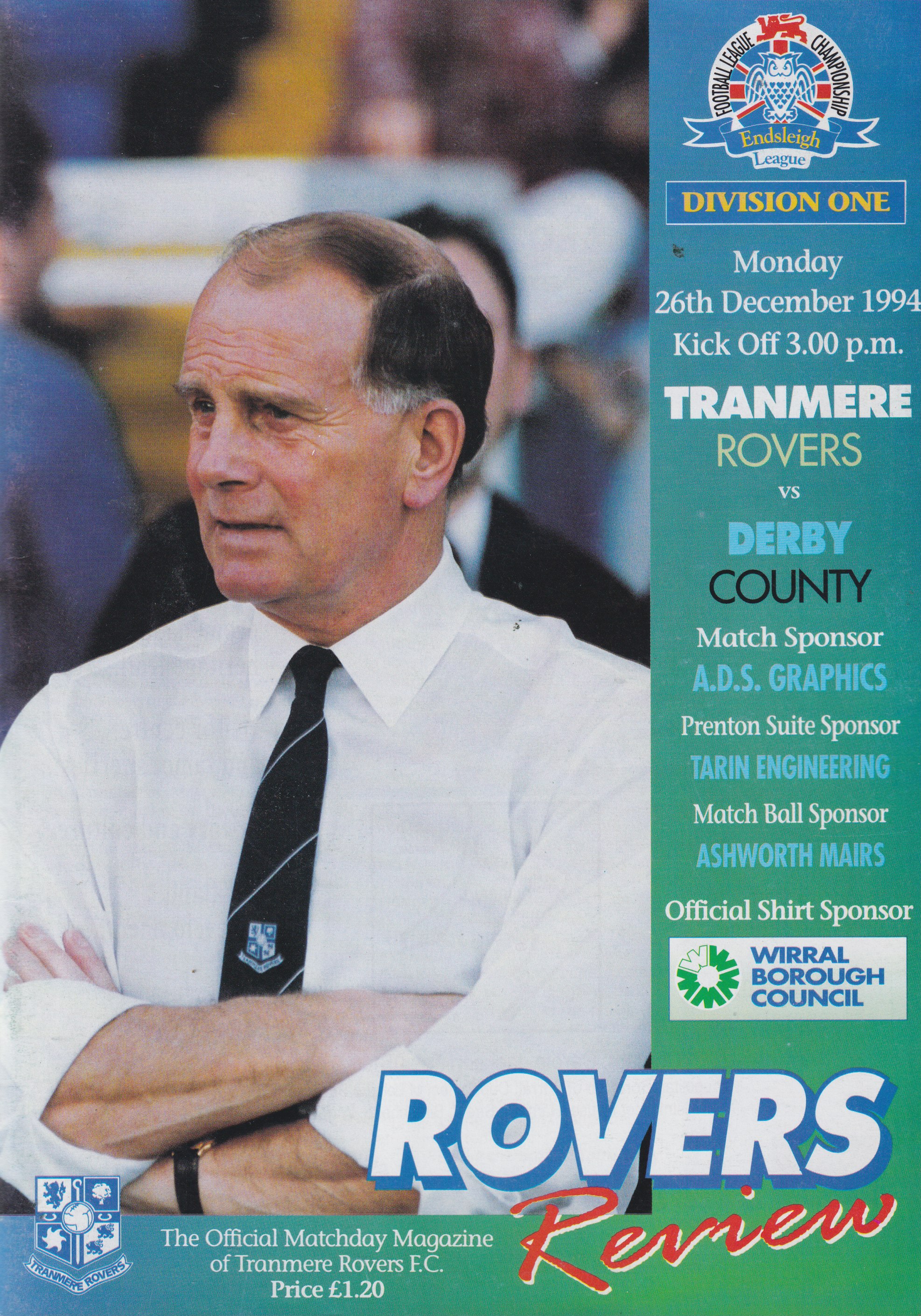 Match Programme for 26/12/1994