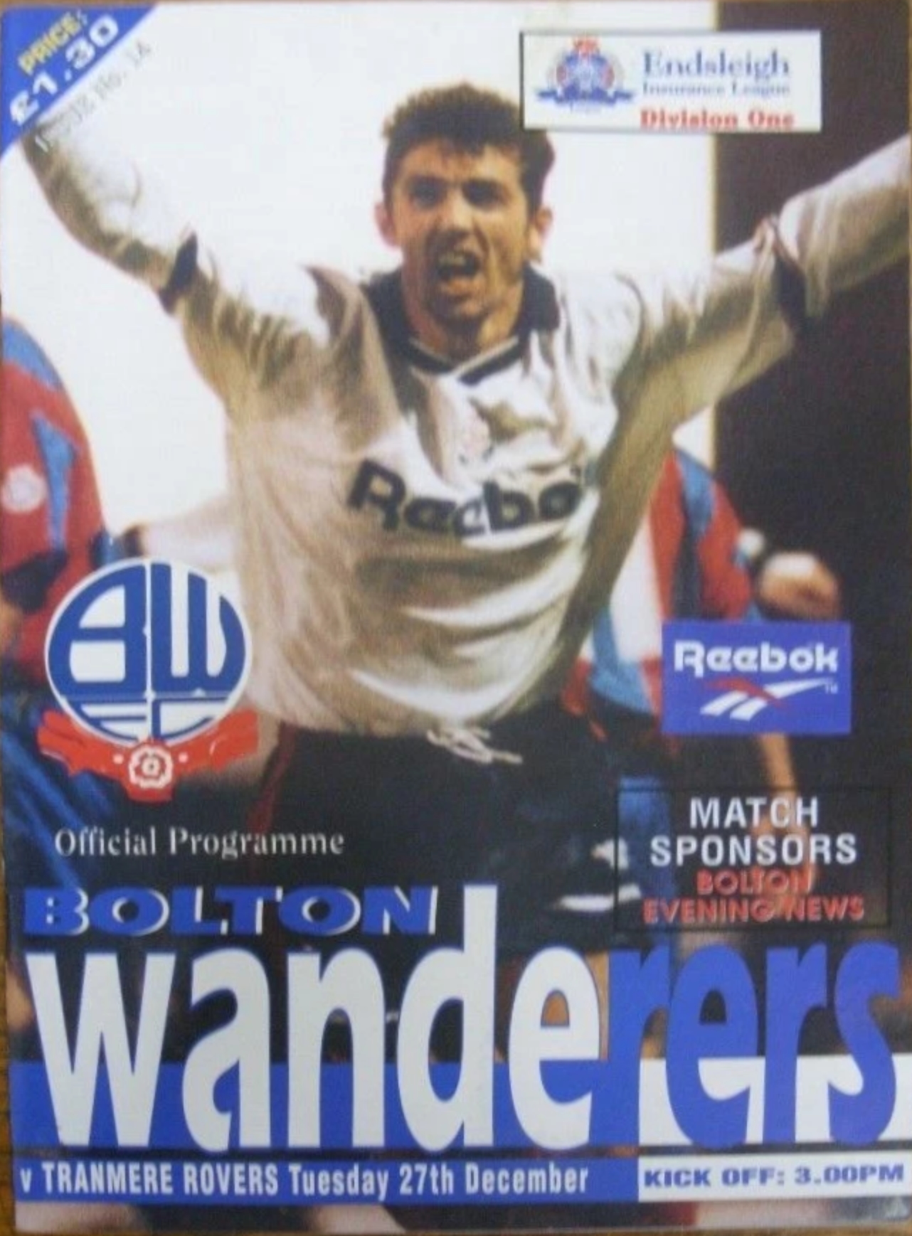 Match Programme for 27/12/1994