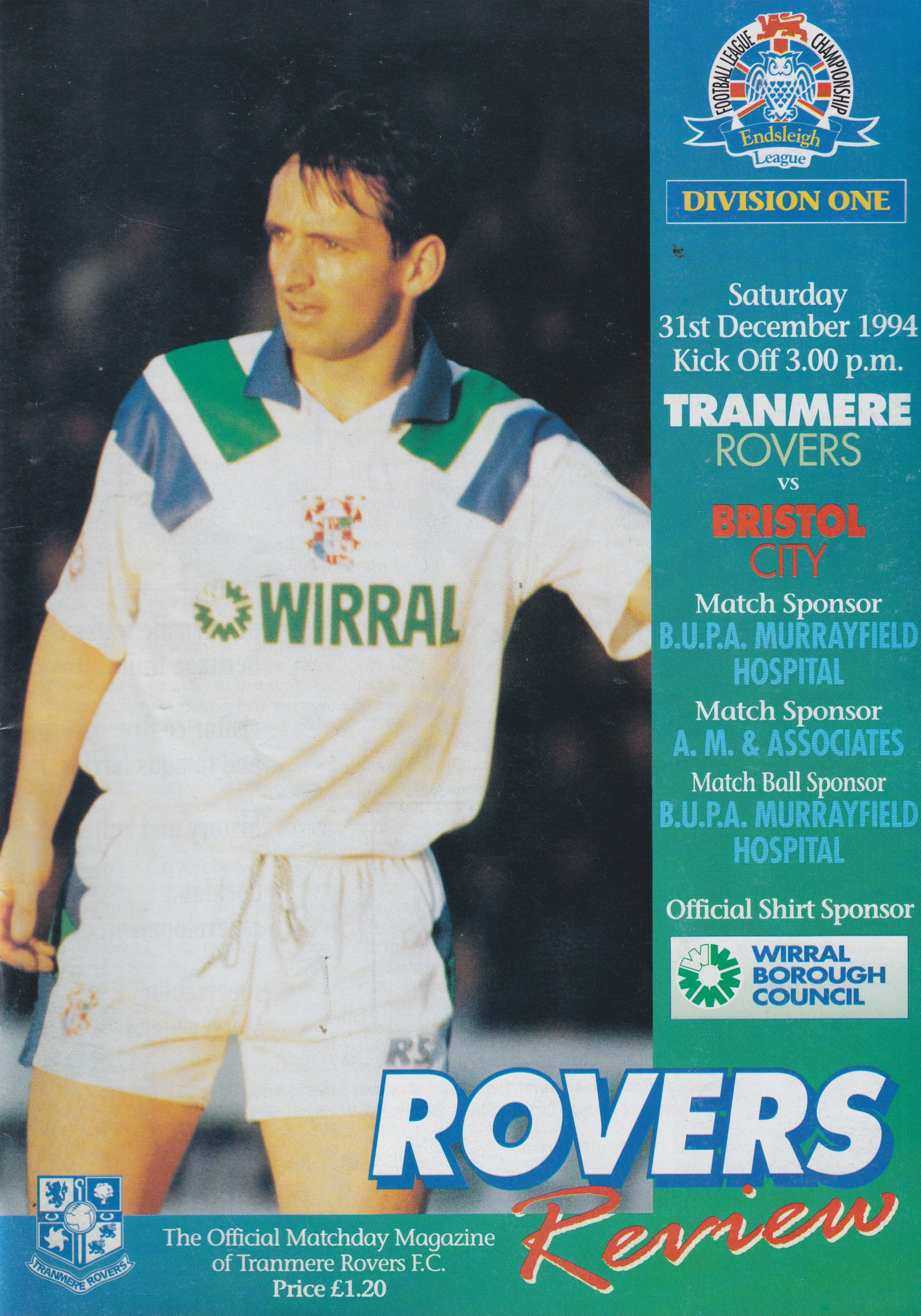 Match Programme for 31/12/1994
