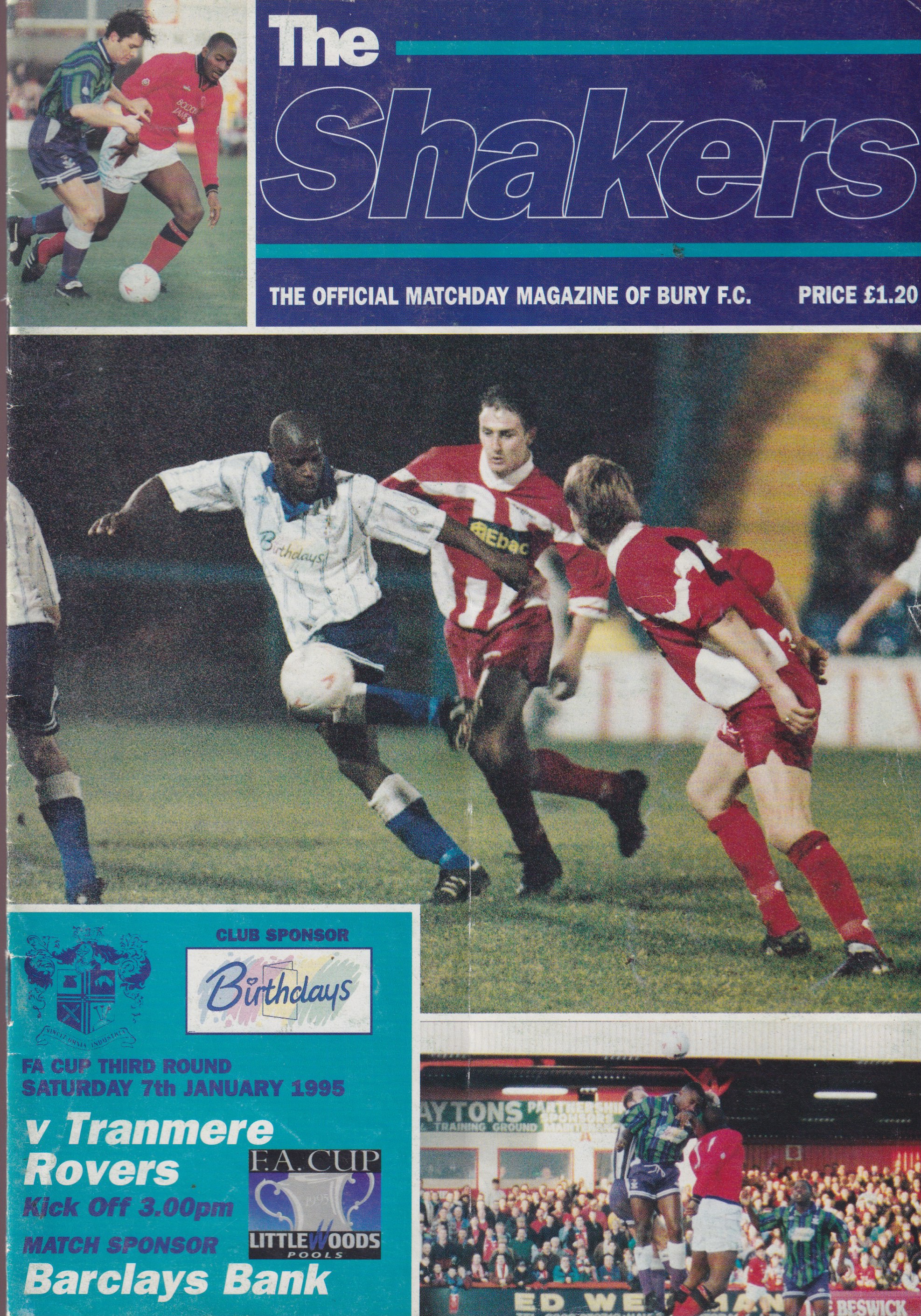Match Programme for 07/01/1995