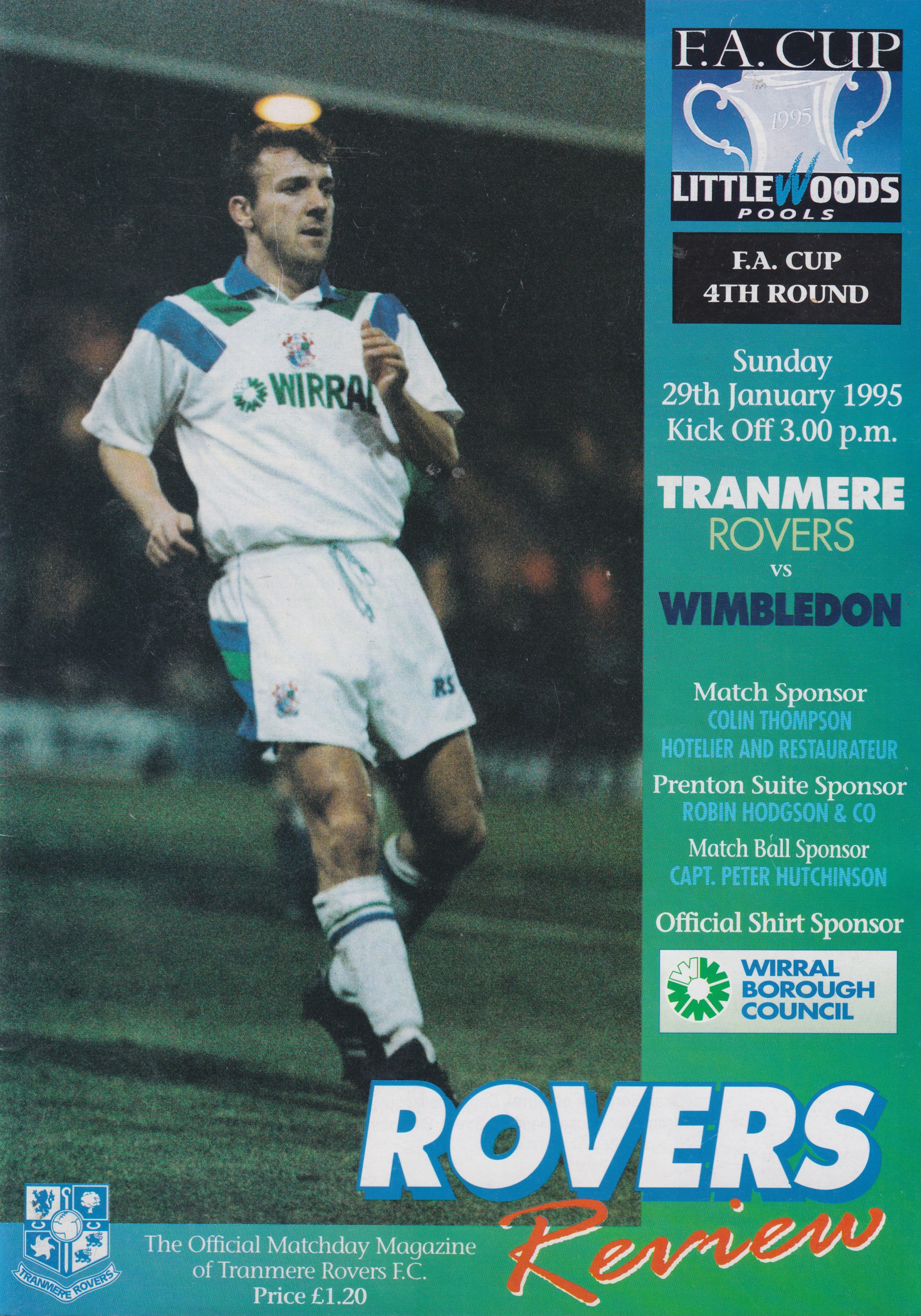 Match Programme for 29/01/1995