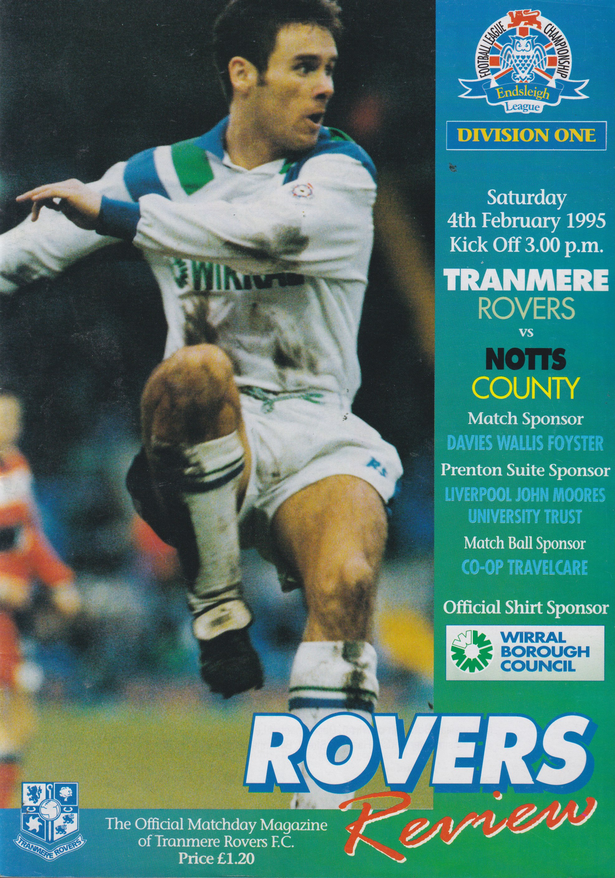 Match Programme for 04/02/1995