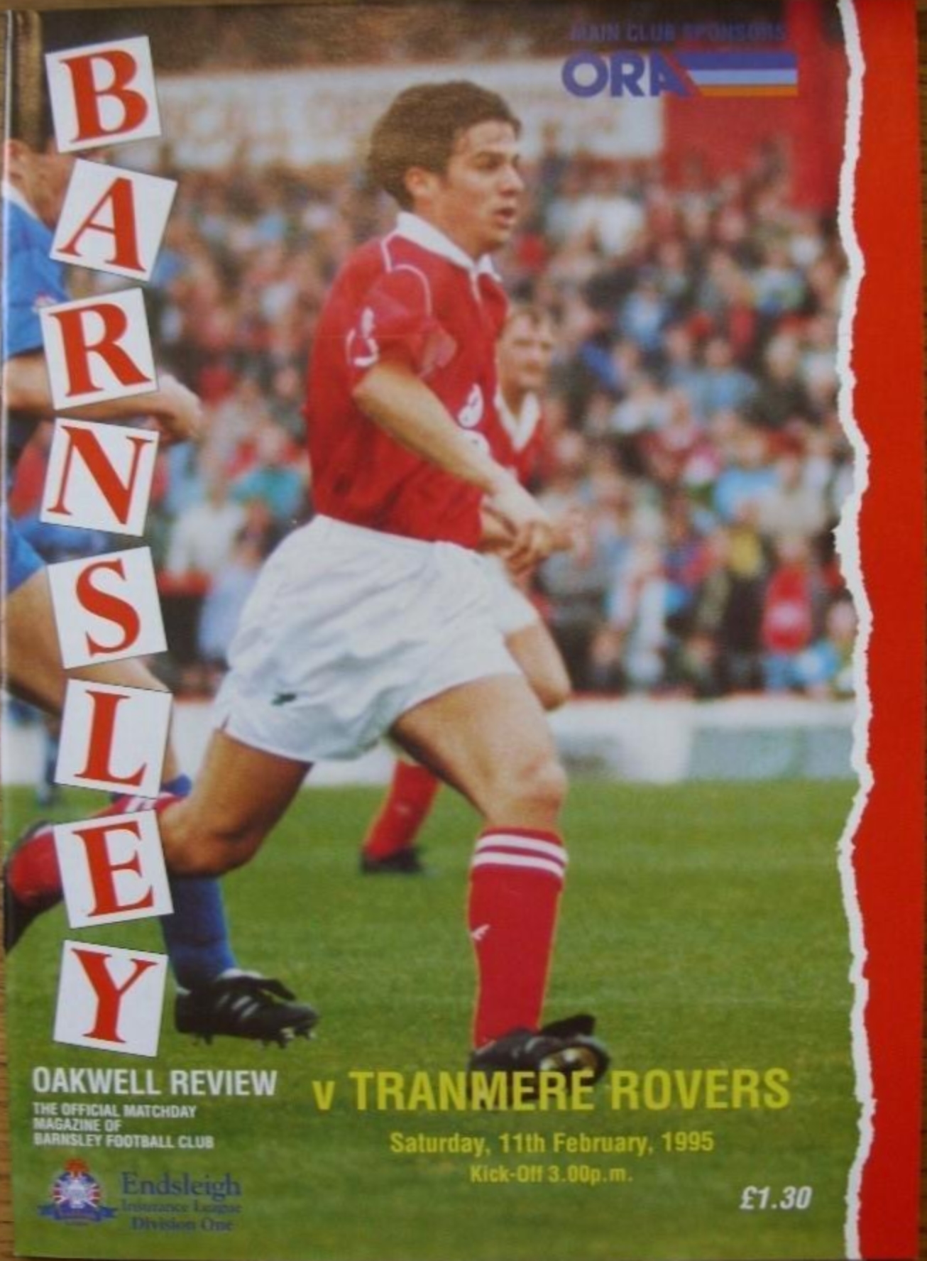 Match Programme for 11/02/1995