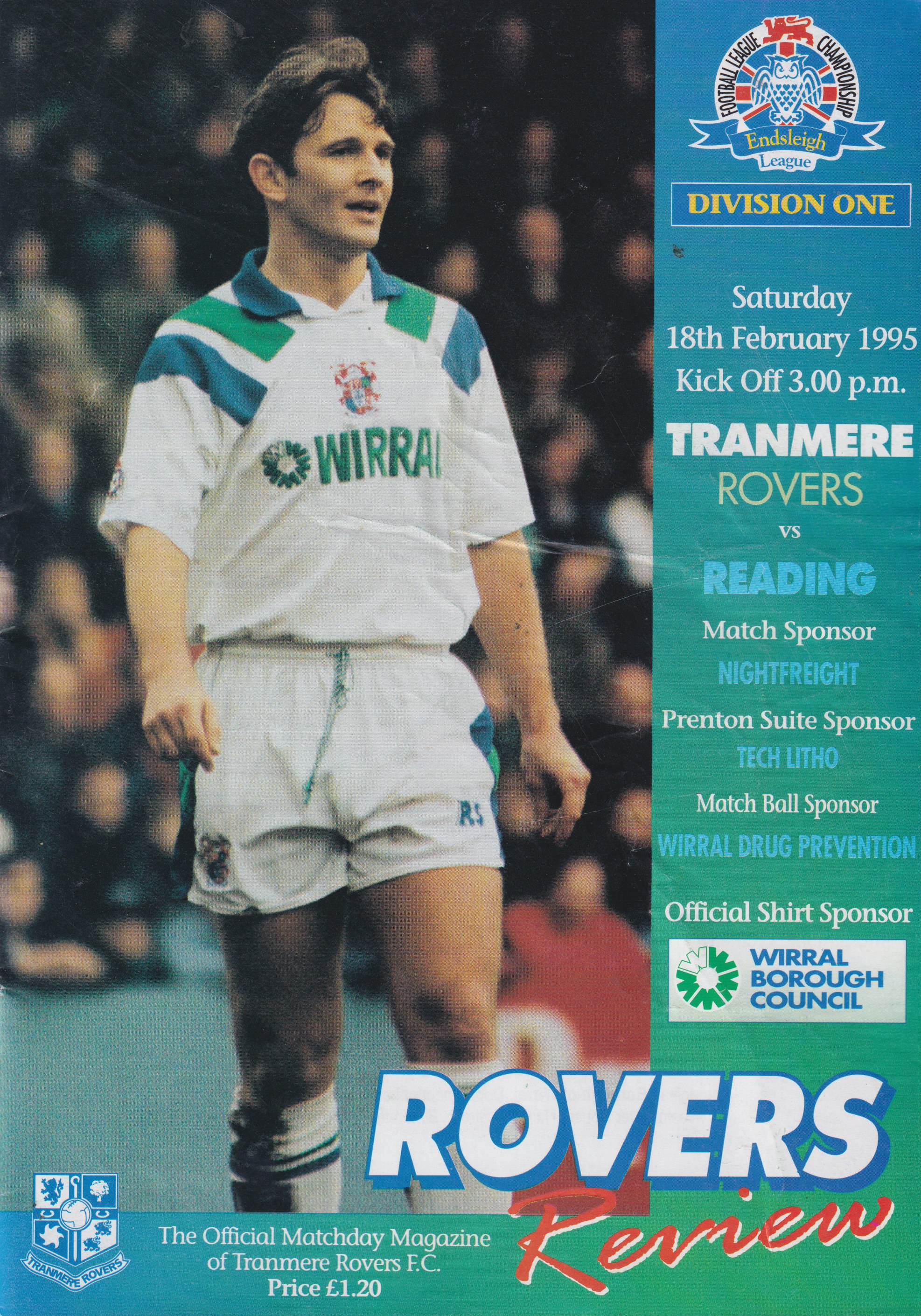 Match Programme for 18/02/1995