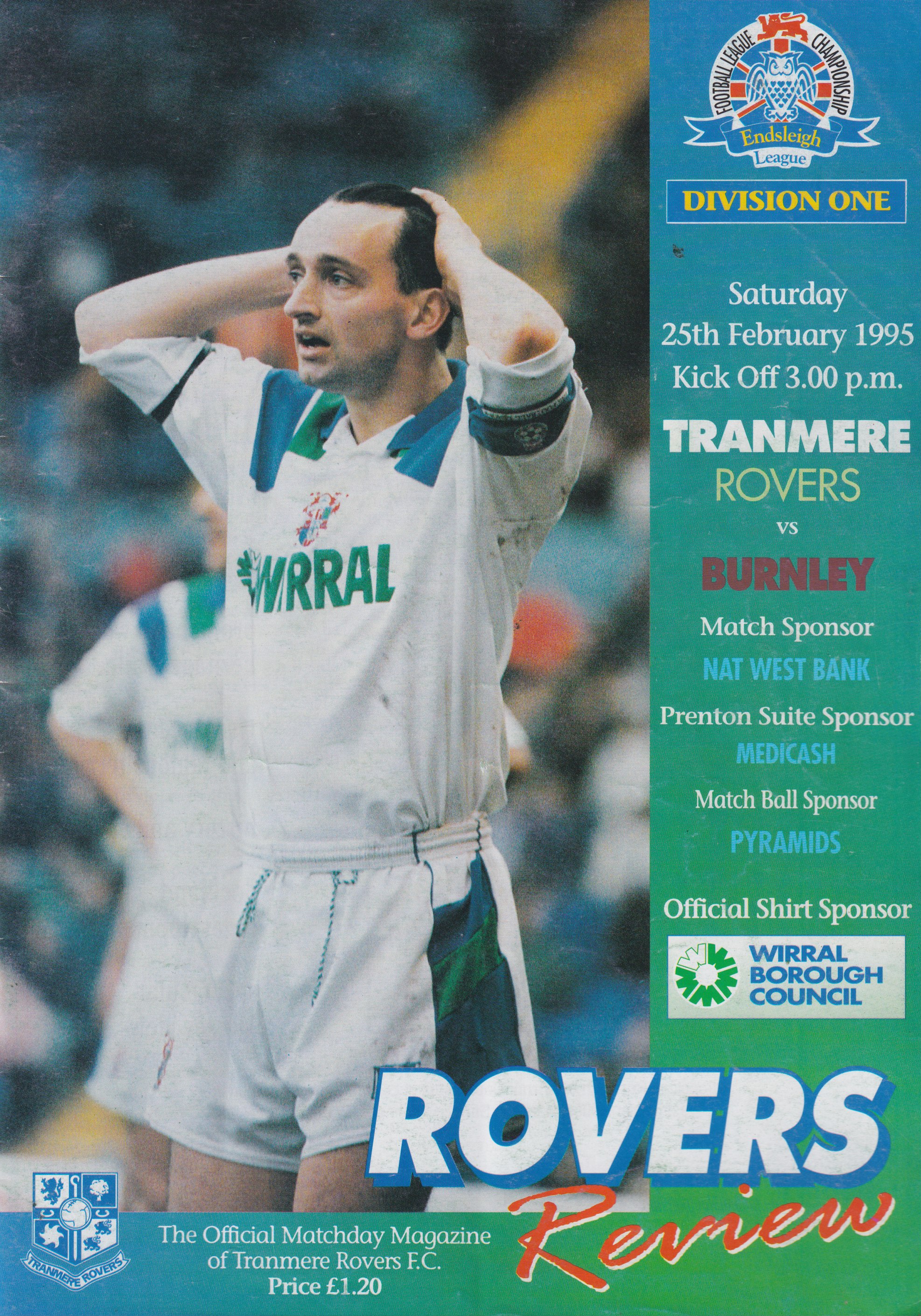 Match Programme for 25/02/1995