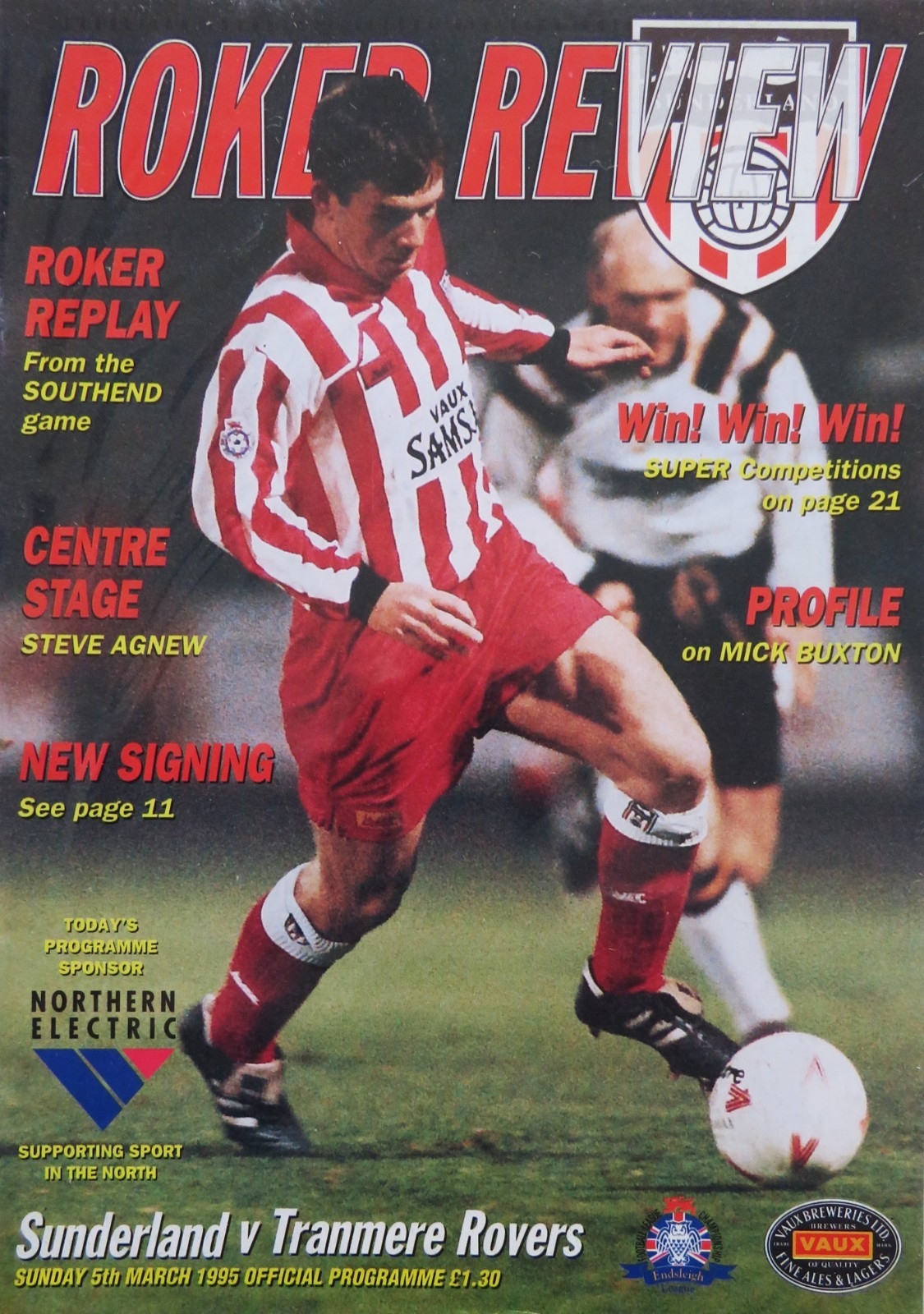 Match Programme for 05/03/1995