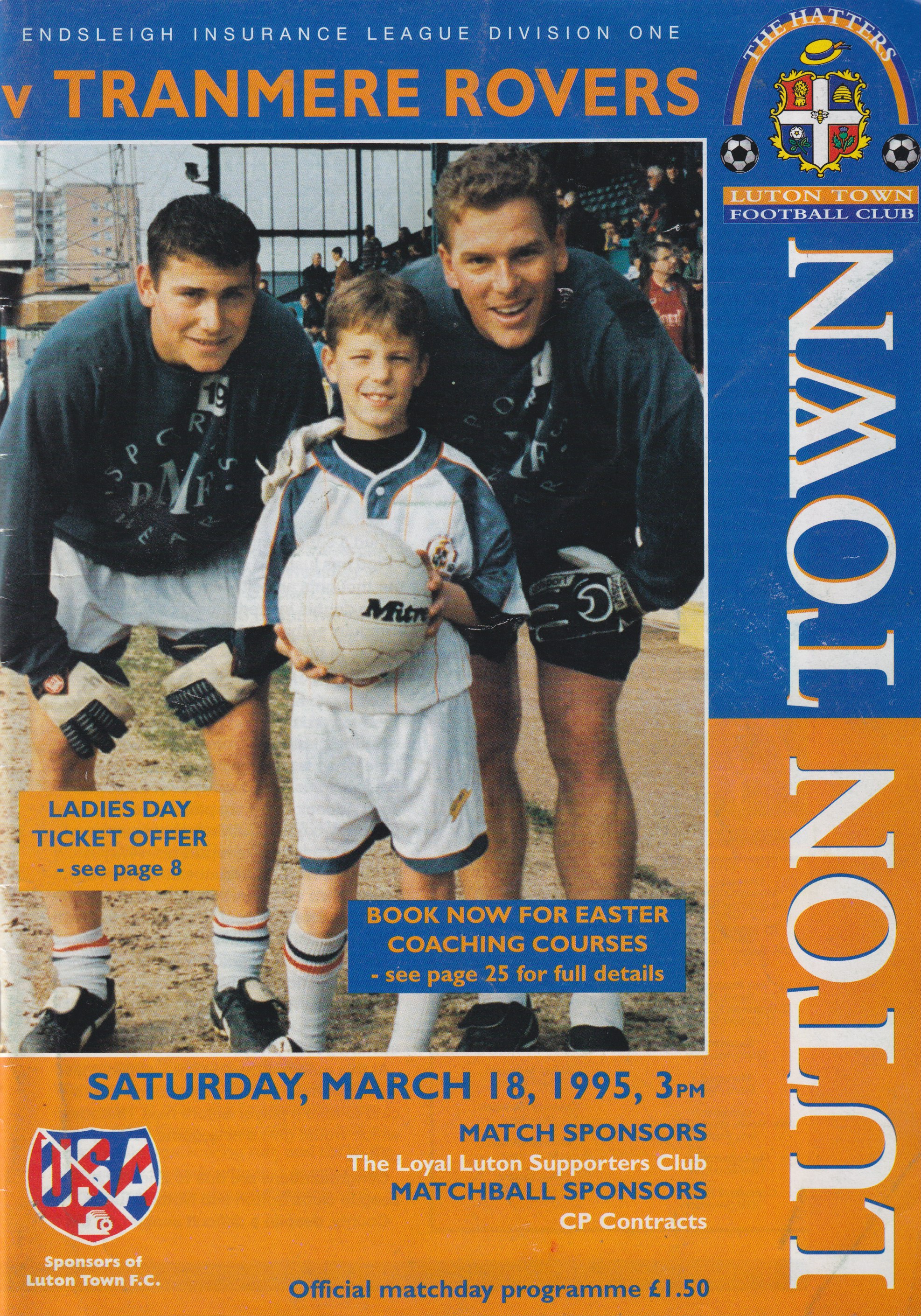 Match Programme for 18/03/1995