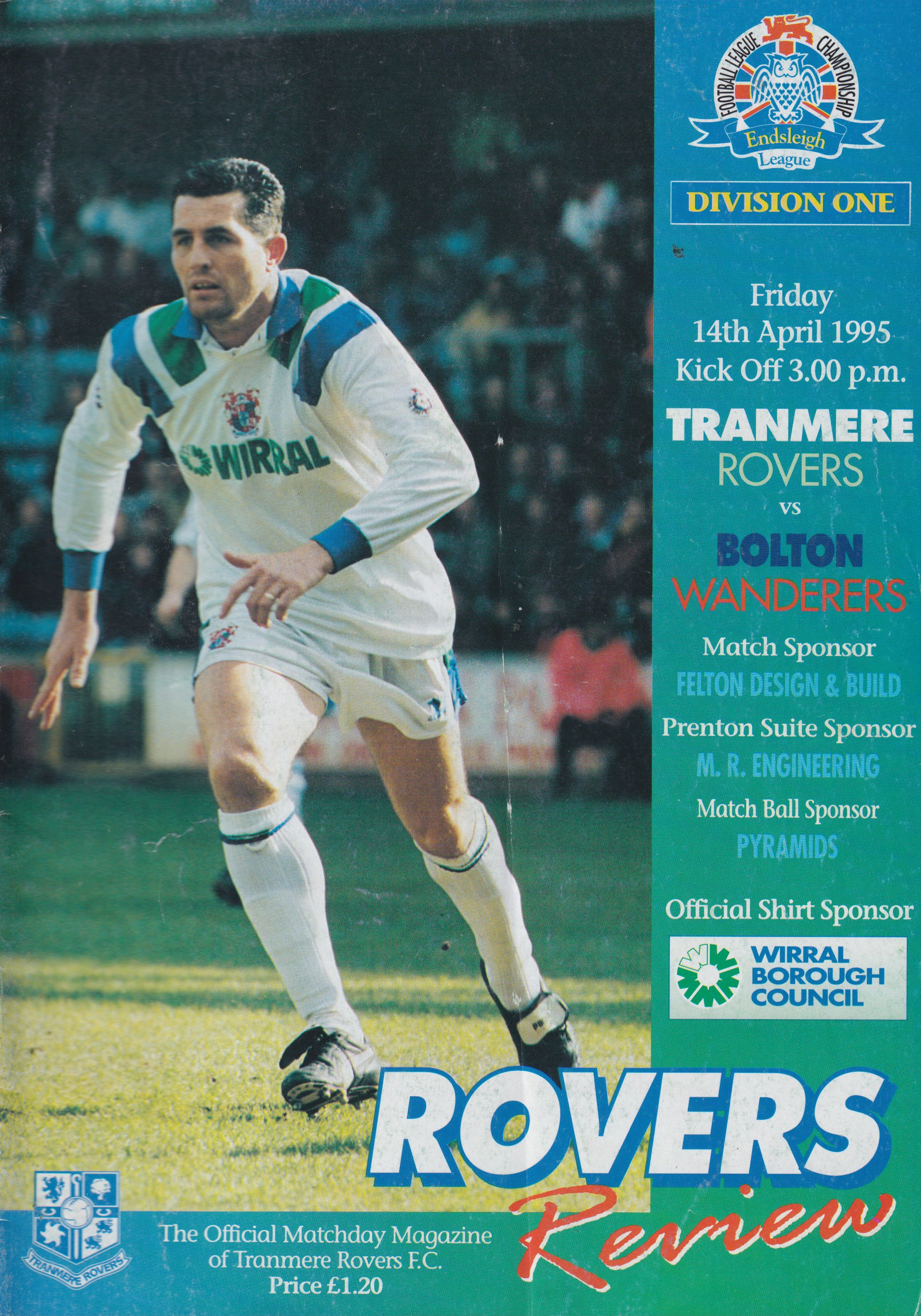 Match Programme for 14/04/1995