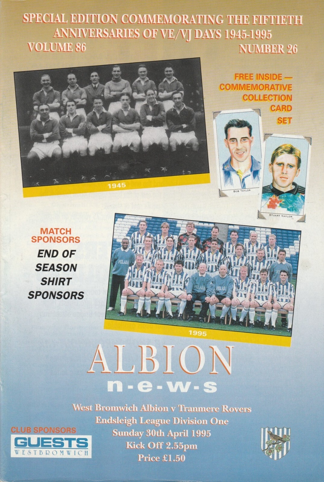 Match Programme for 30/04/1995