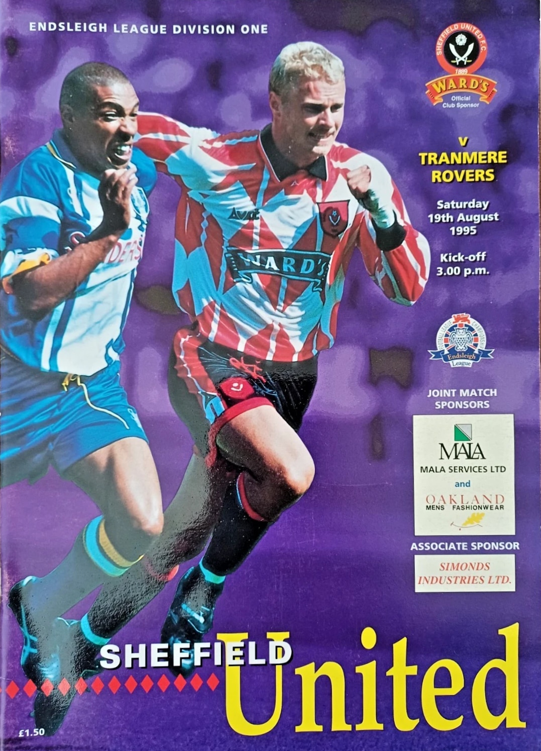 Match Programme for 19/08/1995