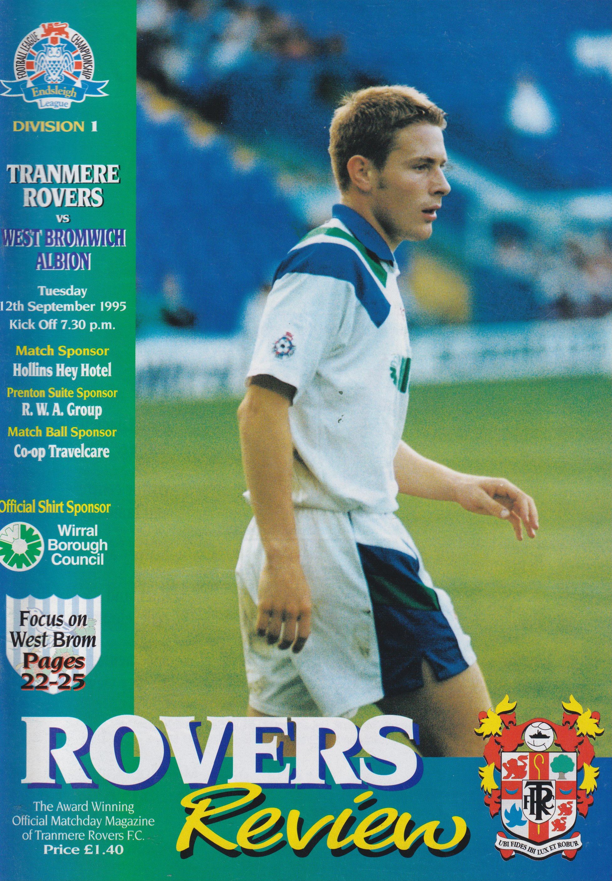 Match Programme for 12/09/1995