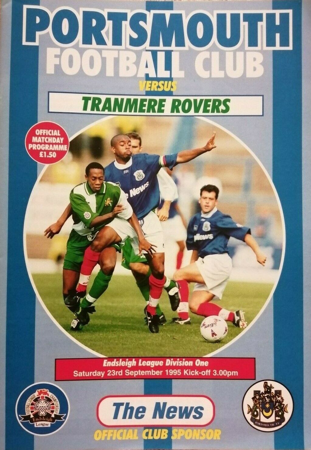 Match Programme for 23/09/1995