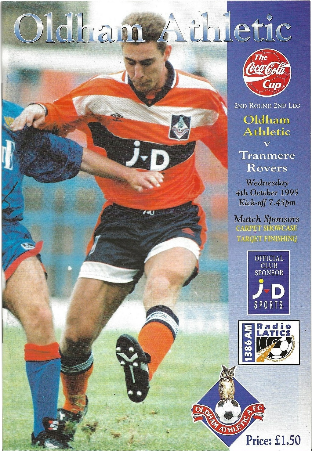 Match Programme for 04/10/1995
