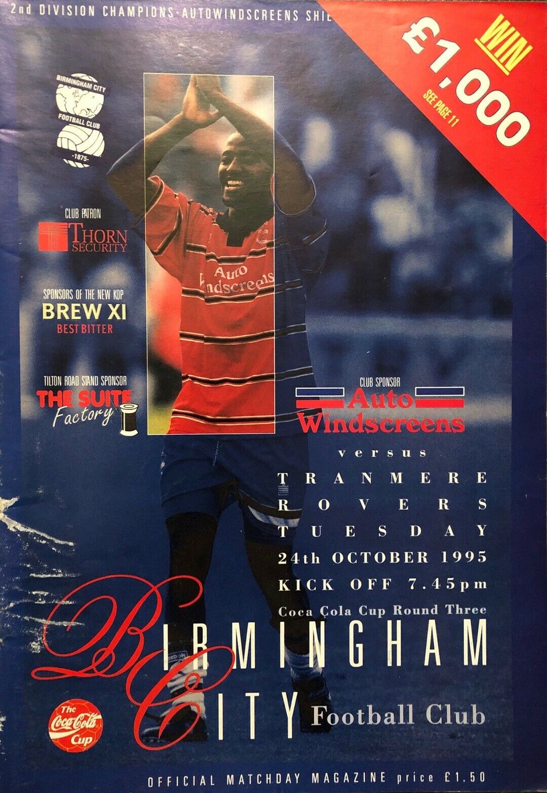Match Programme for 24/10/1995