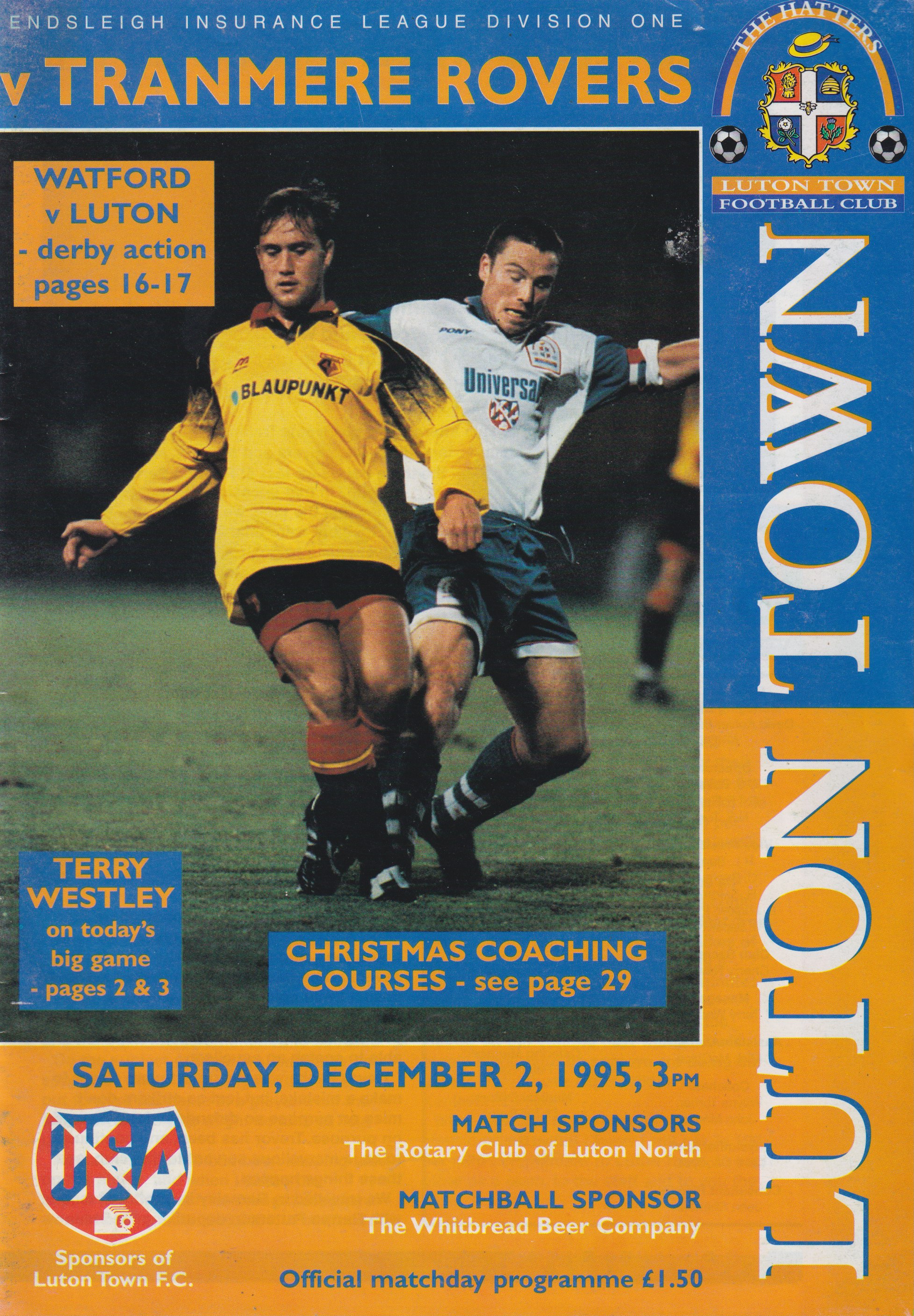 Match Programme for 02/12/1995