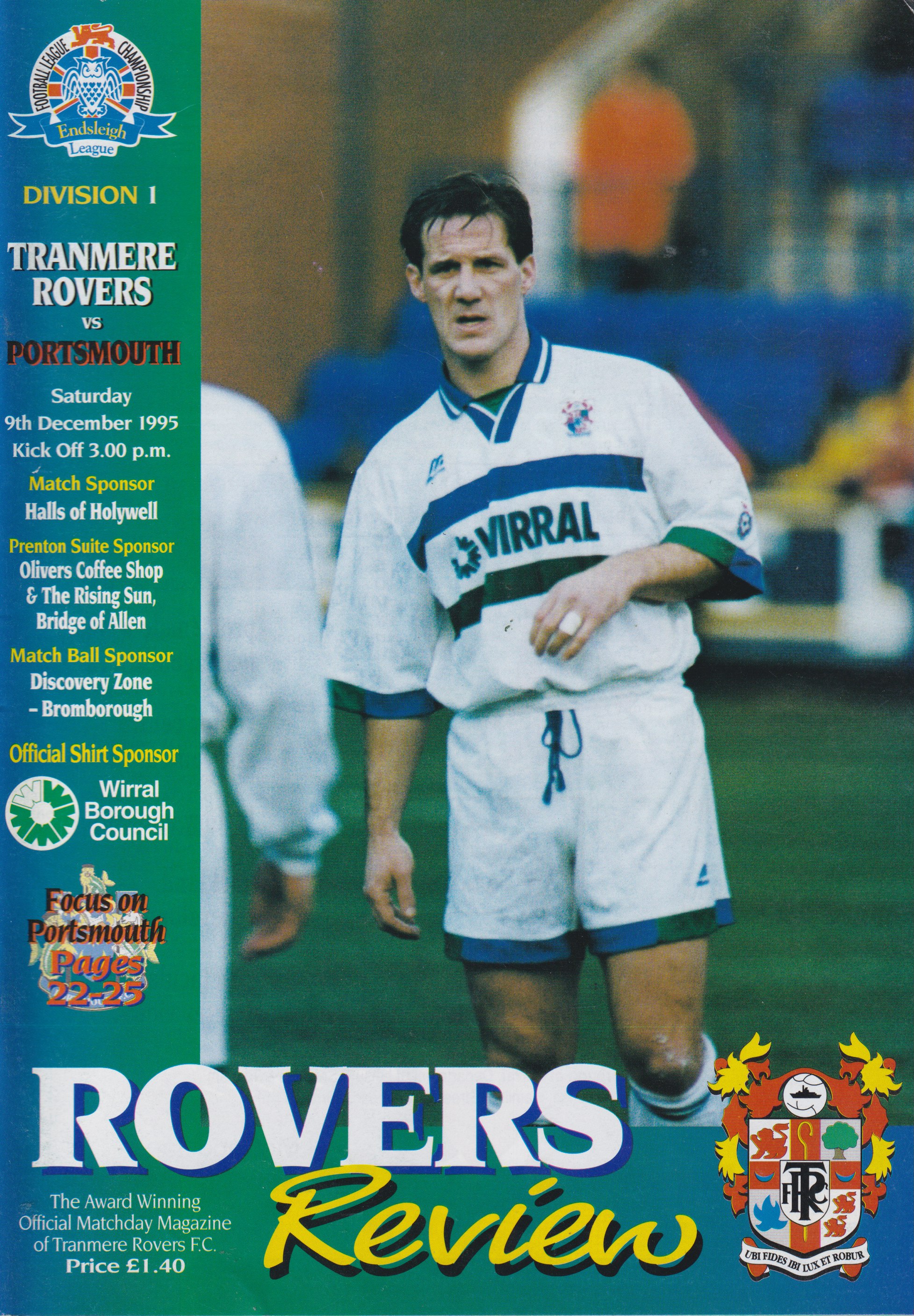 Match Programme for 09/12/1995