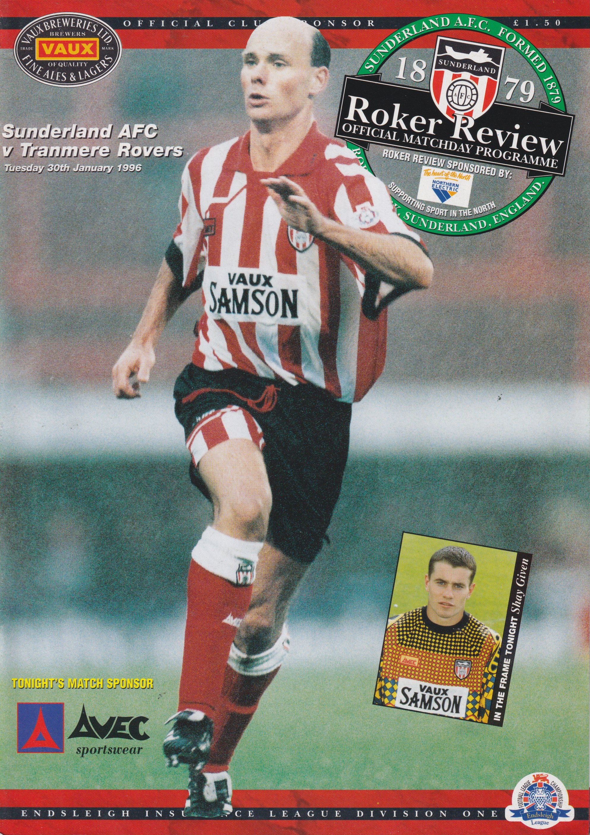 Match Programme for 30/01/1996