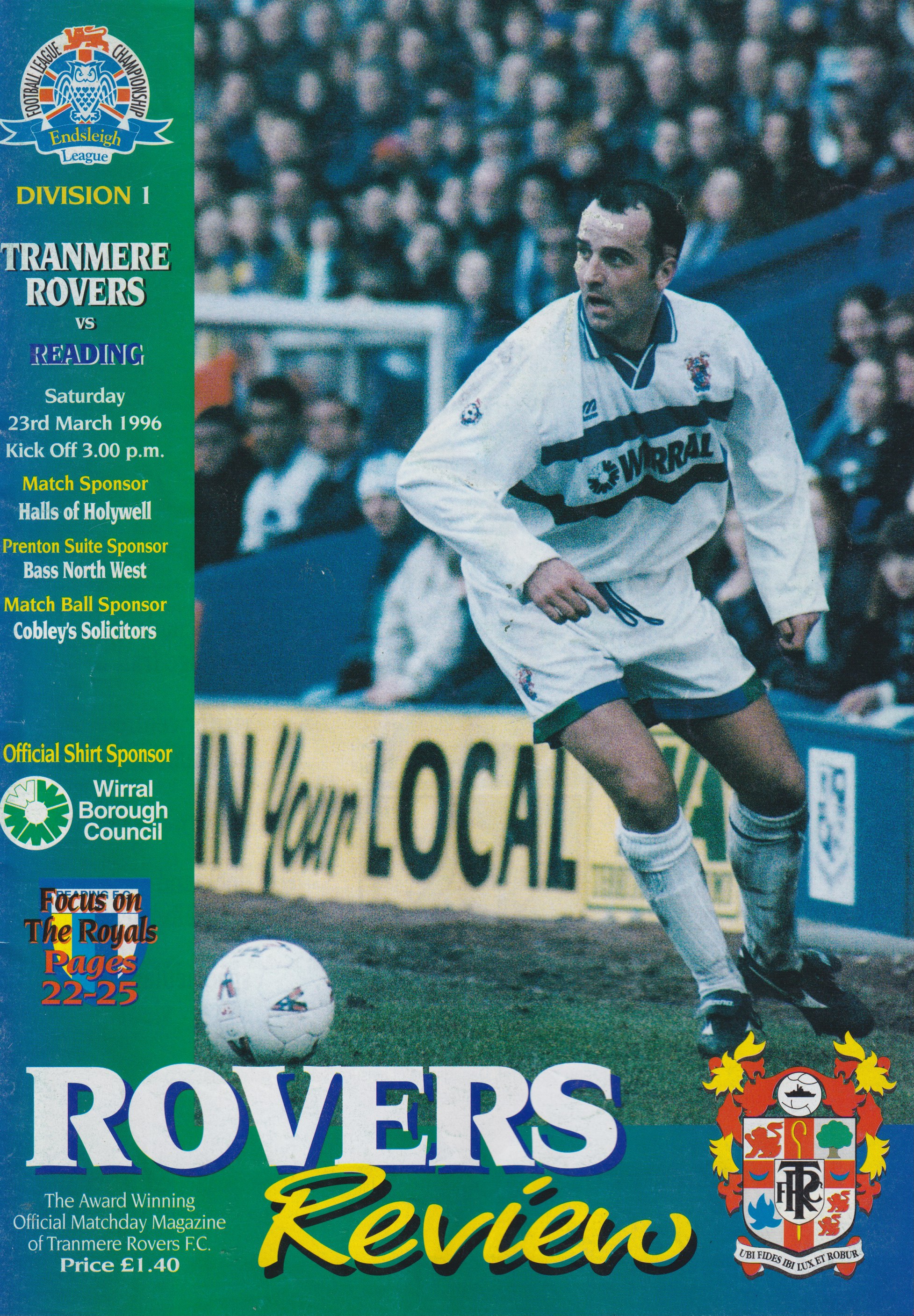 Match Programme for 23/03/1996