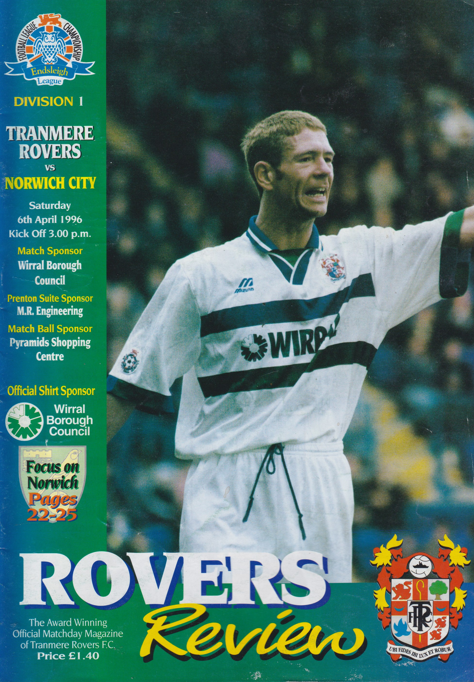 Match Programme for 06/04/1996