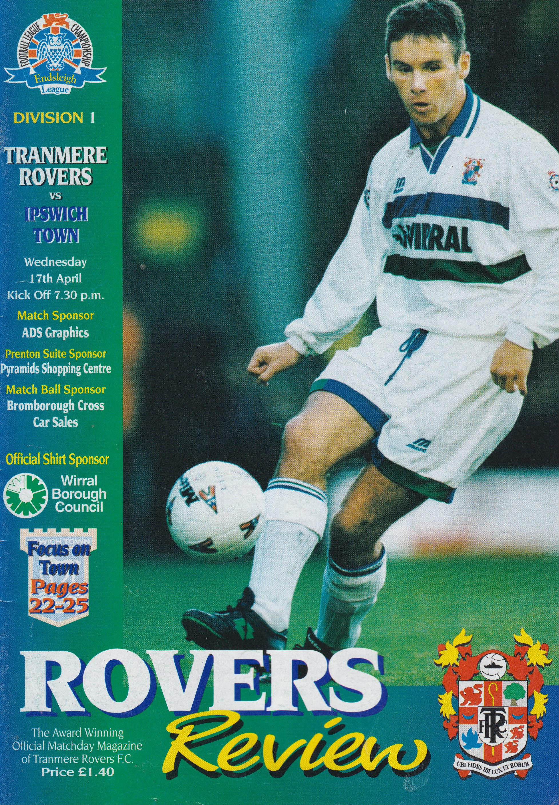 Match Programme for 17/04/1996