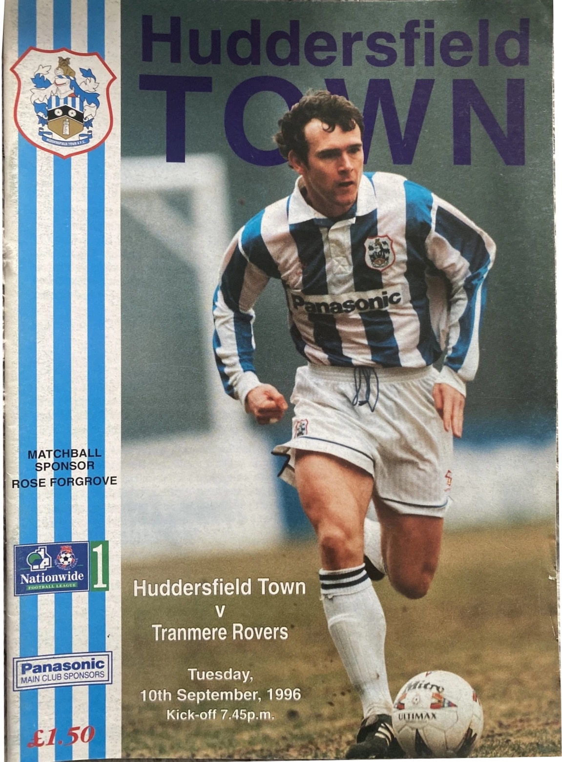 Match Programme for 10/09/1996