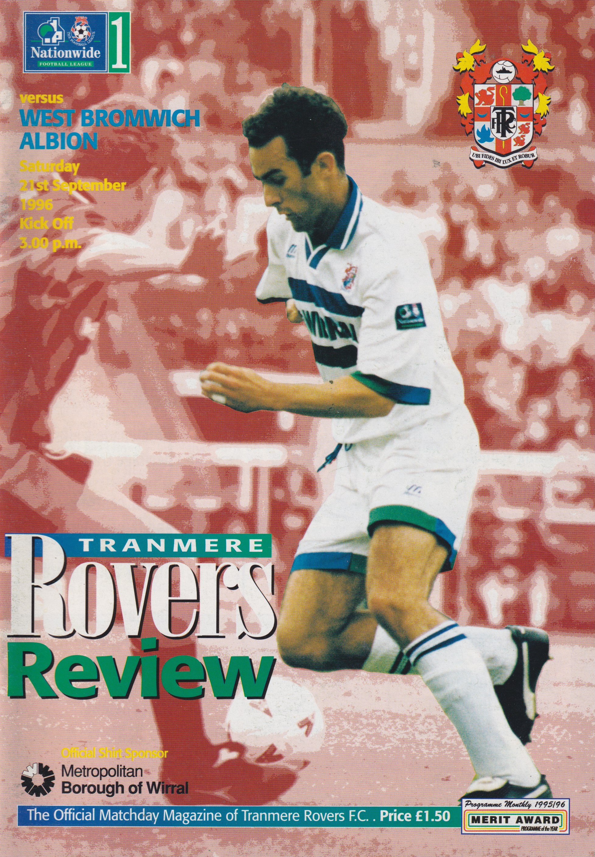 Match Programme for 21/09/1996