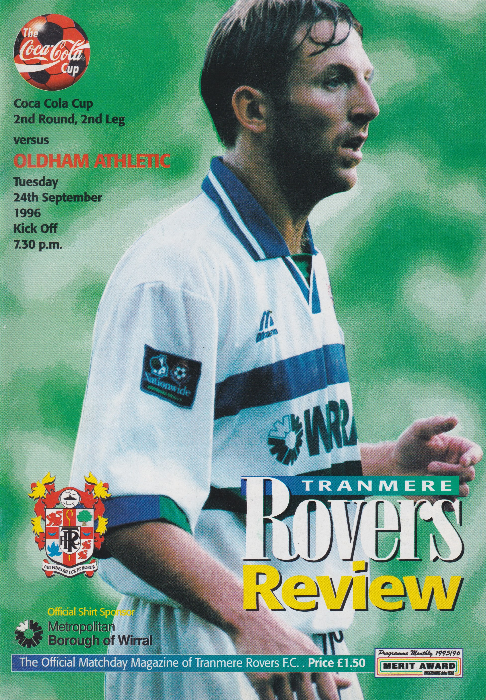 Match Programme for 24/09/1996