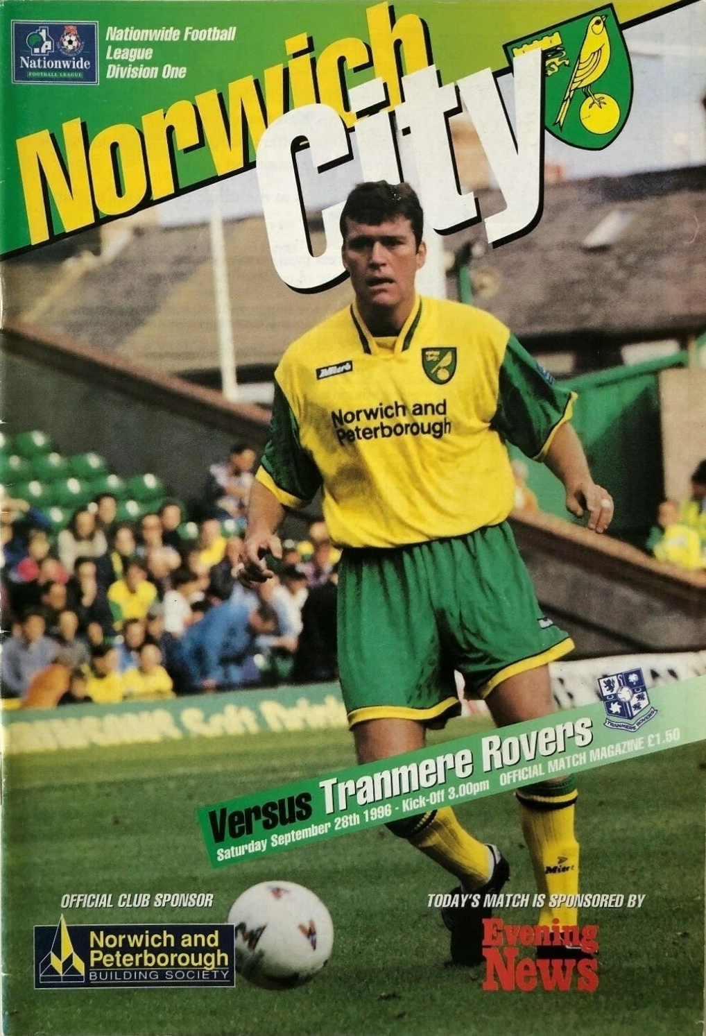 Match Programme for 28/09/1996