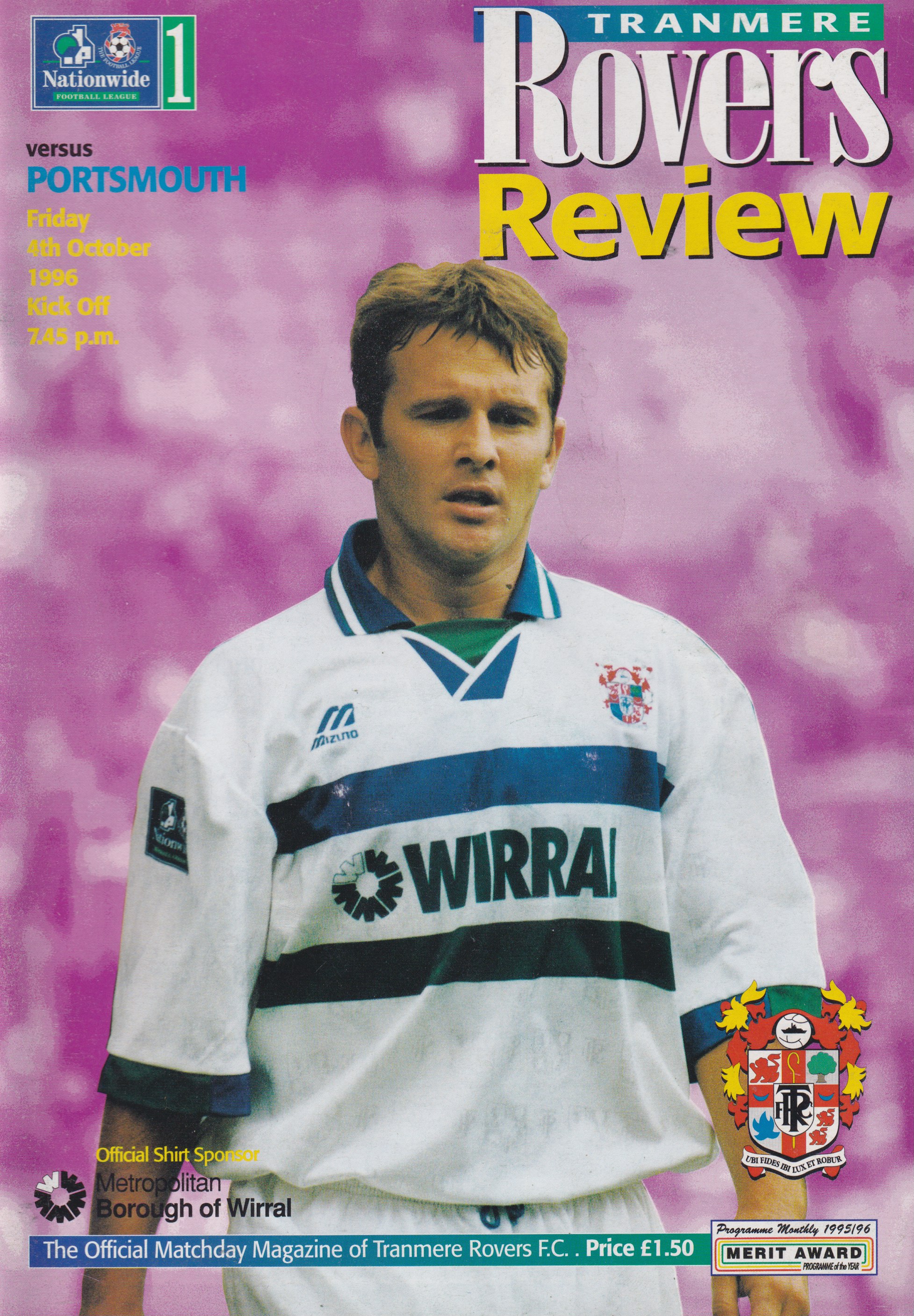 Match Programme for 04/10/1996