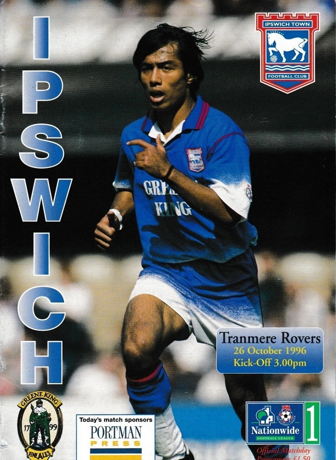 Match Programme for 26/10/1996