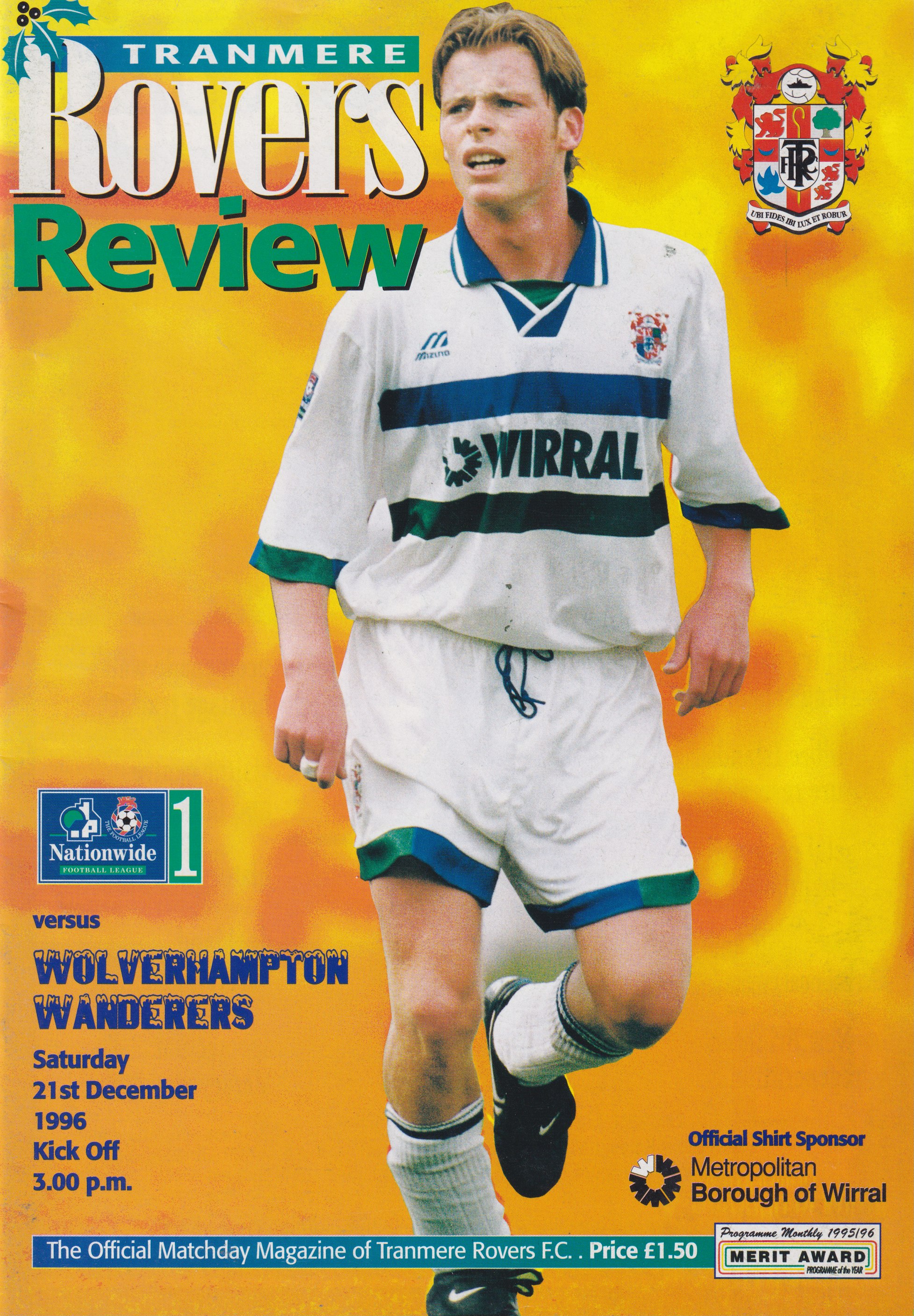 Match Programme for 21/12/1996