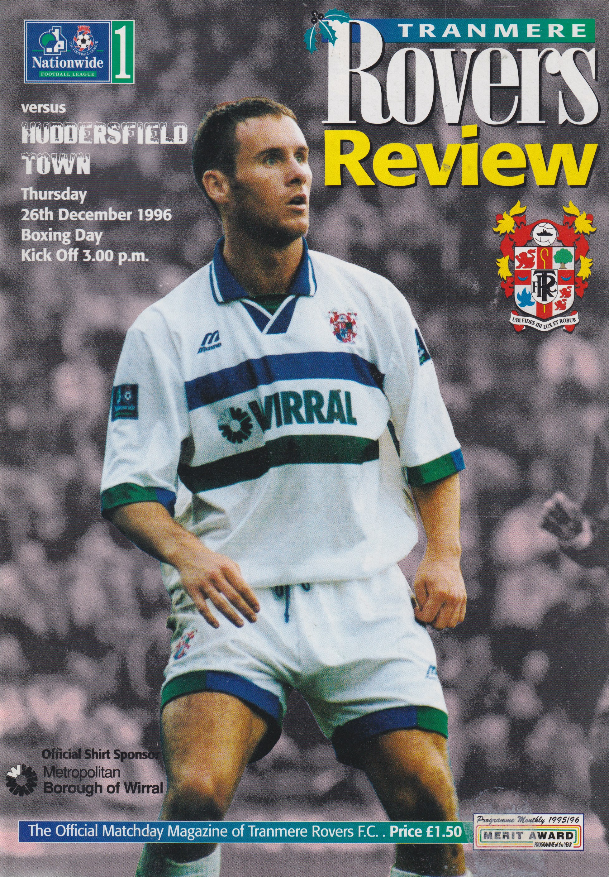 Match Programme for 26/12/1996