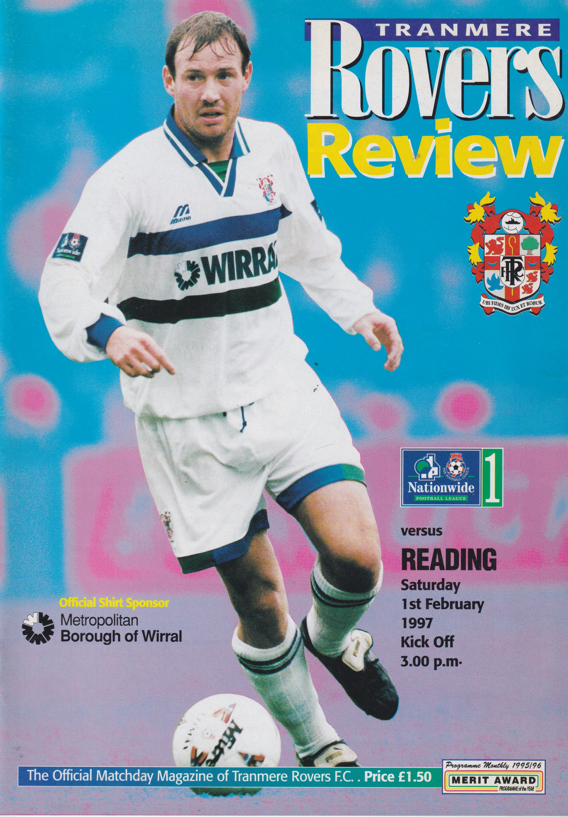 Match Programme for 01/02/1997