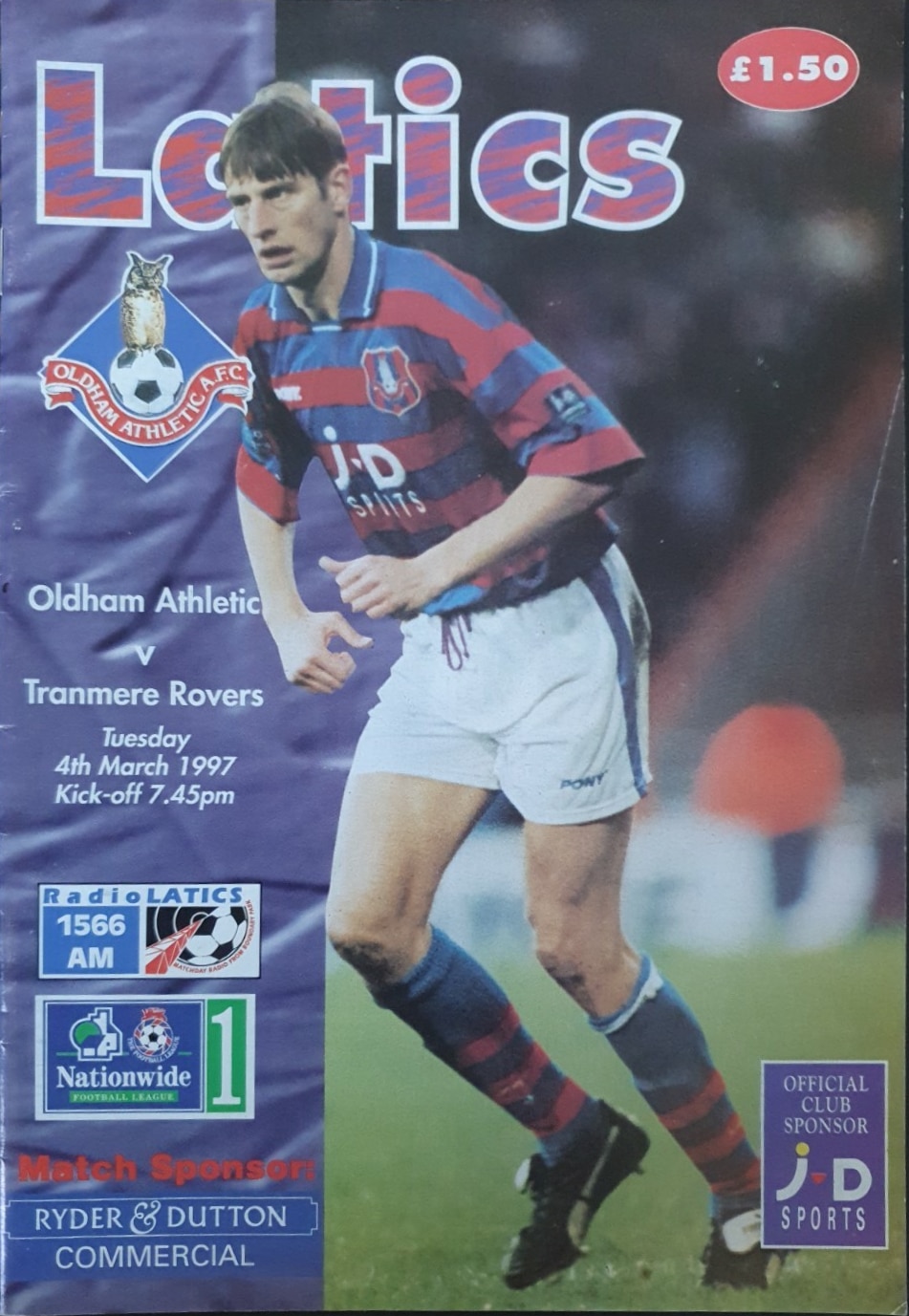 Match Programme for 04/03/1997