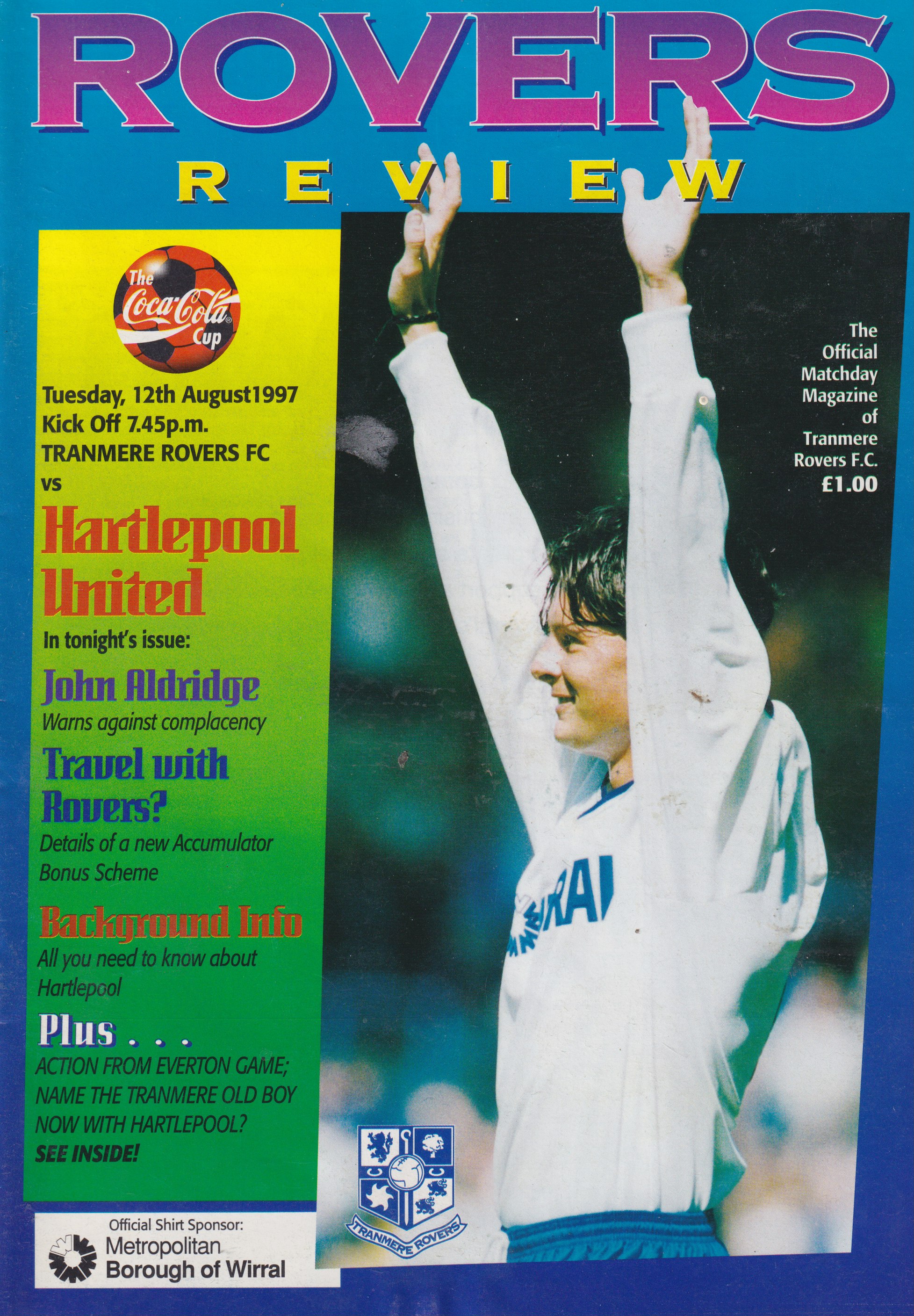 Match Programme for 12/08/1997