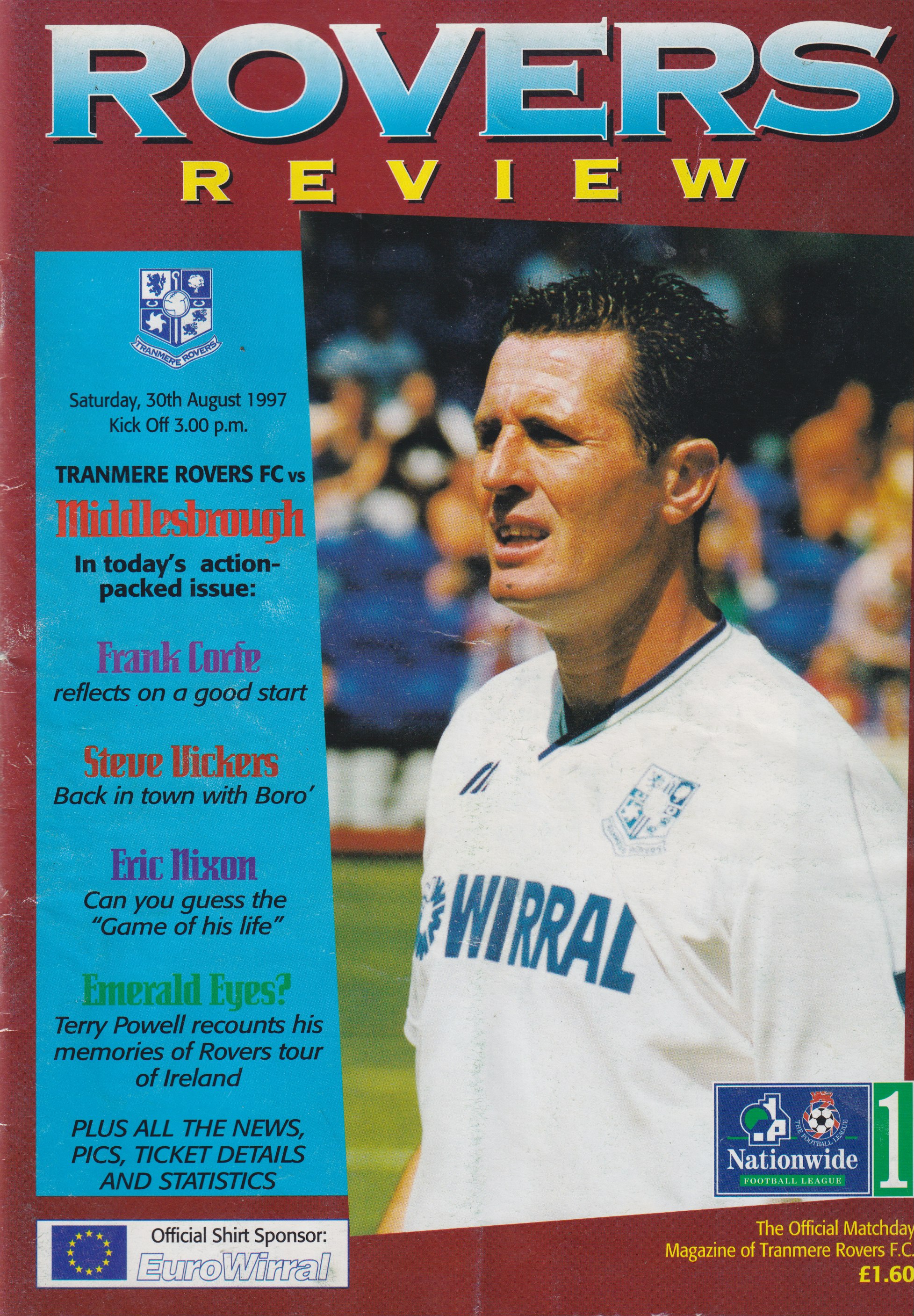 Match Programme for 30/08/1997