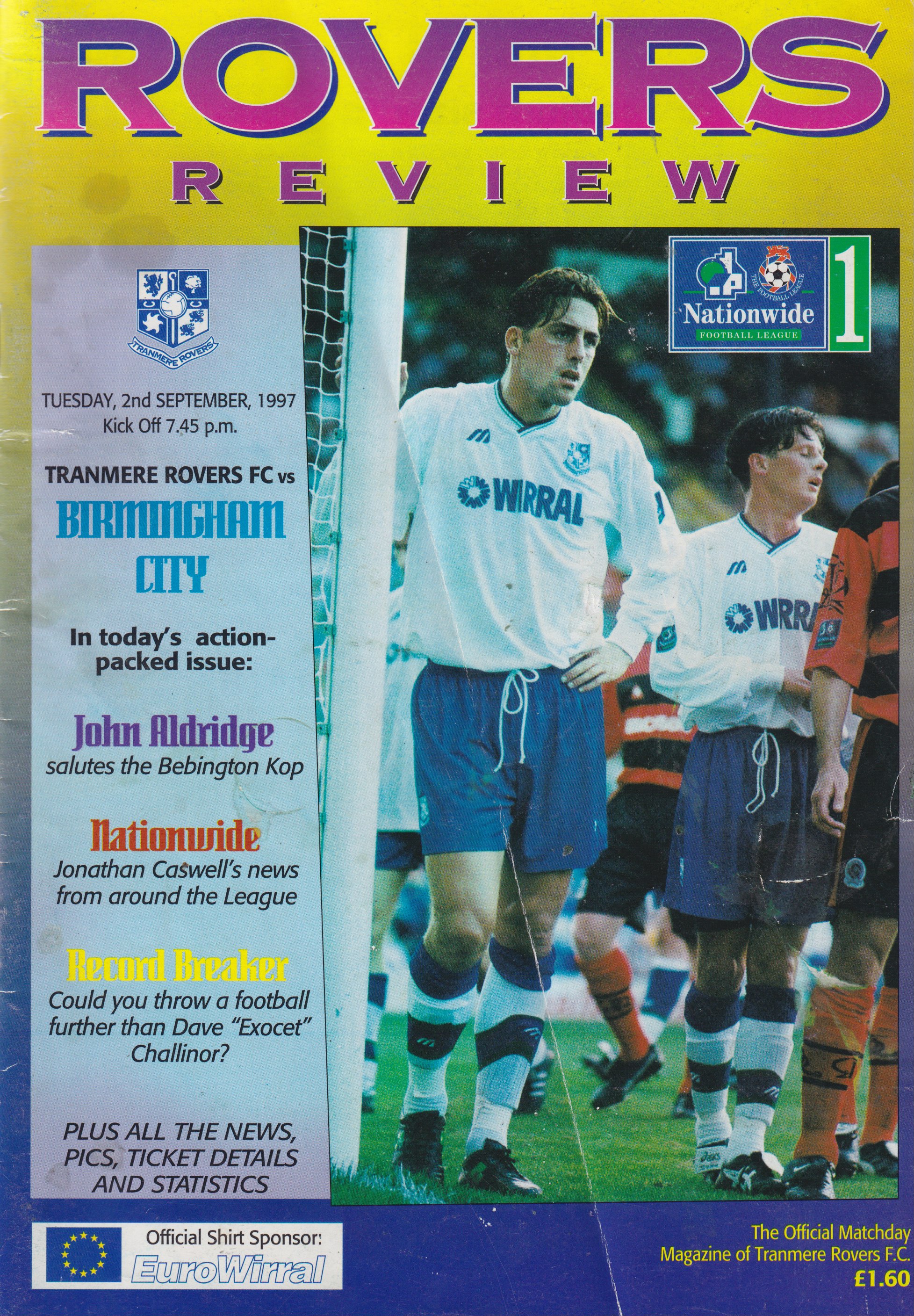 Match Programme for 02/09/1997