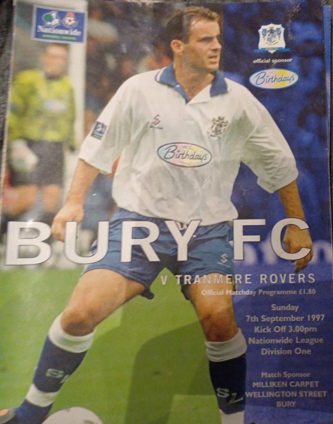 Match Programme for 07/09/1997