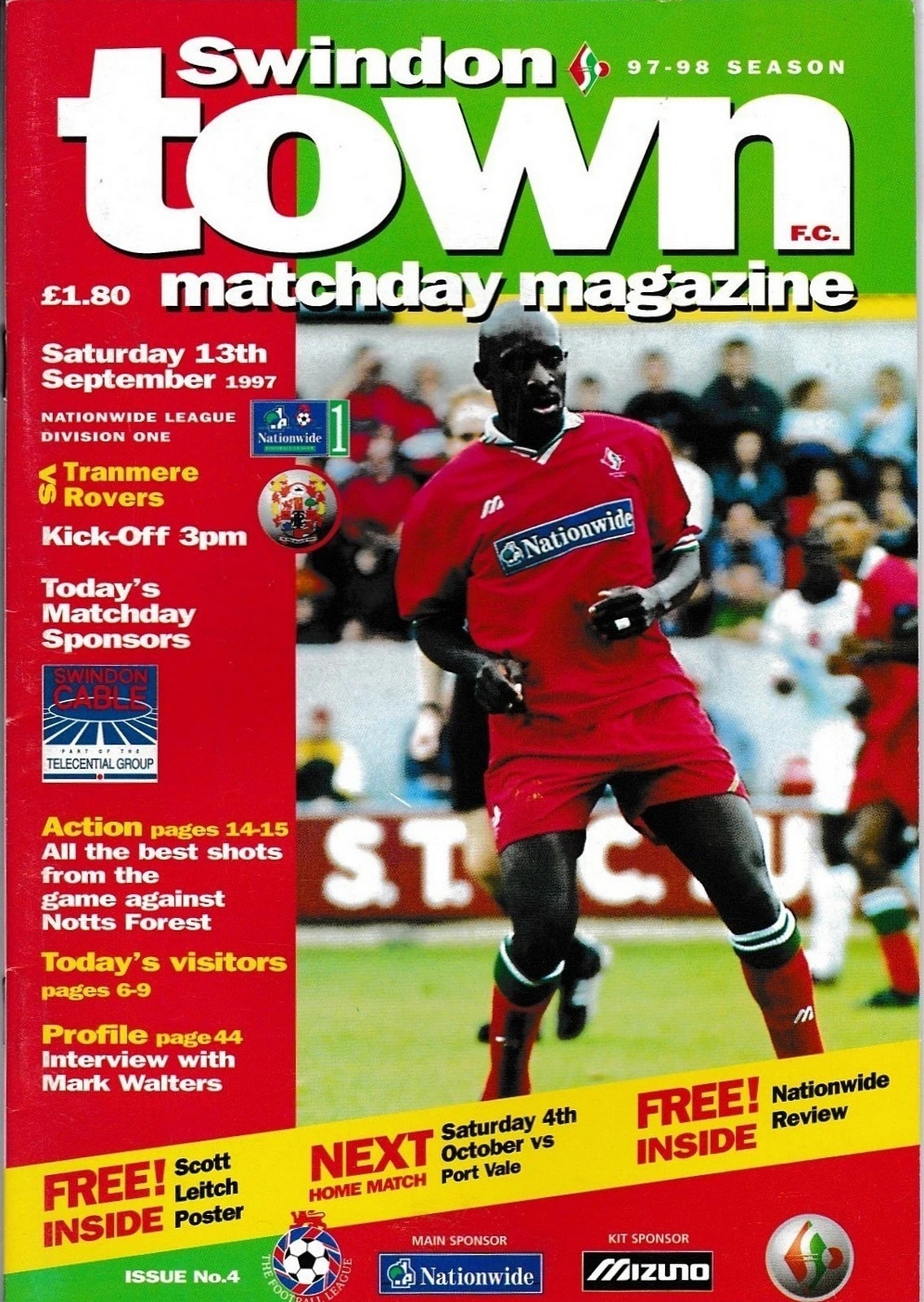 Match Programme for 13/09/1997