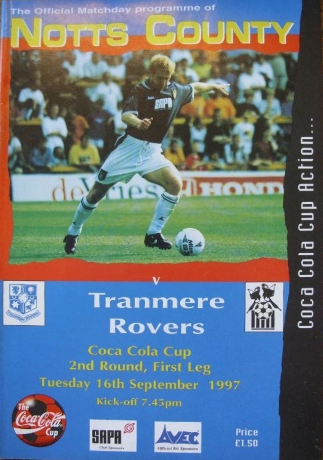 Match Programme for 16/09/1997