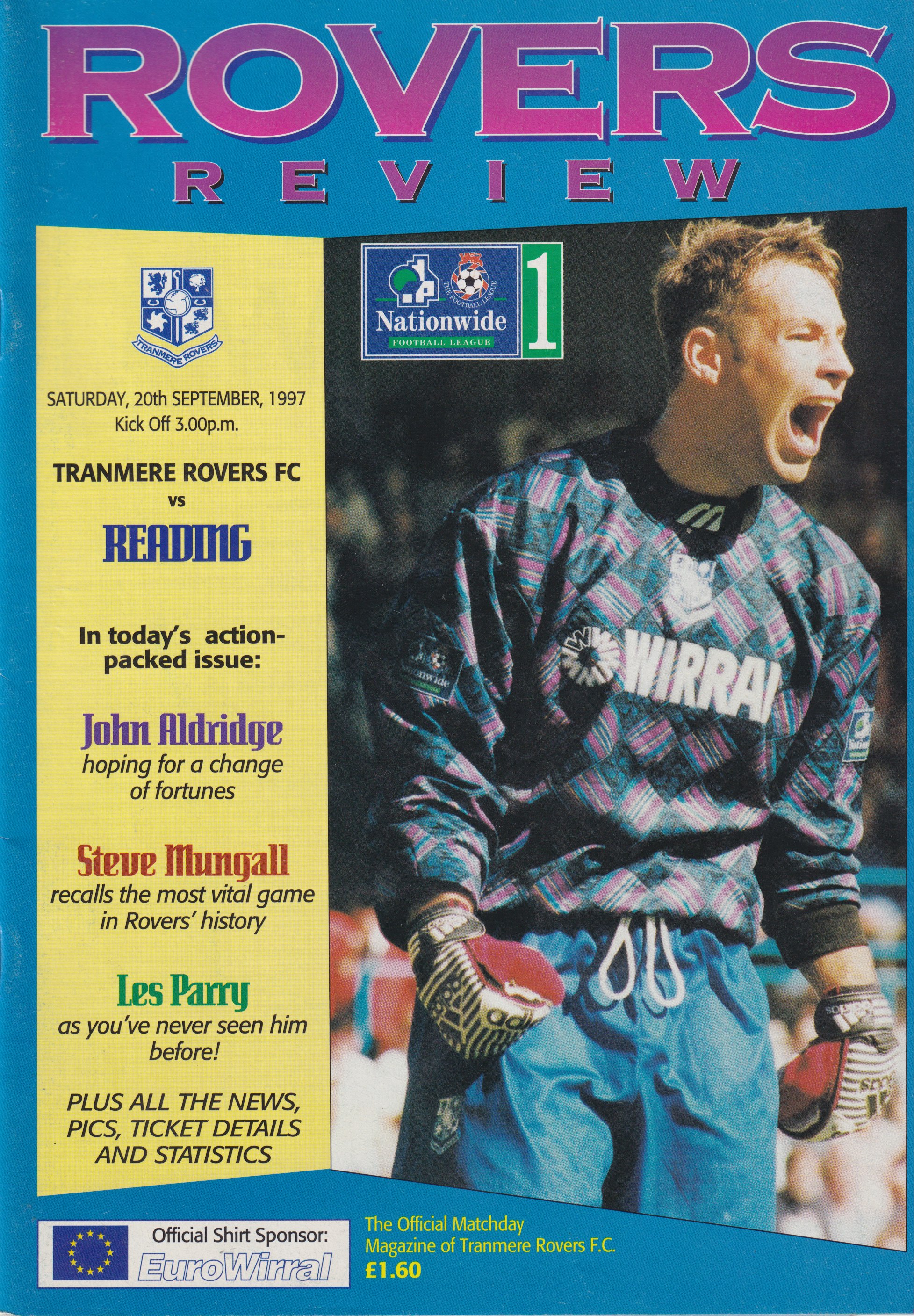Match Programme for 20/09/1997