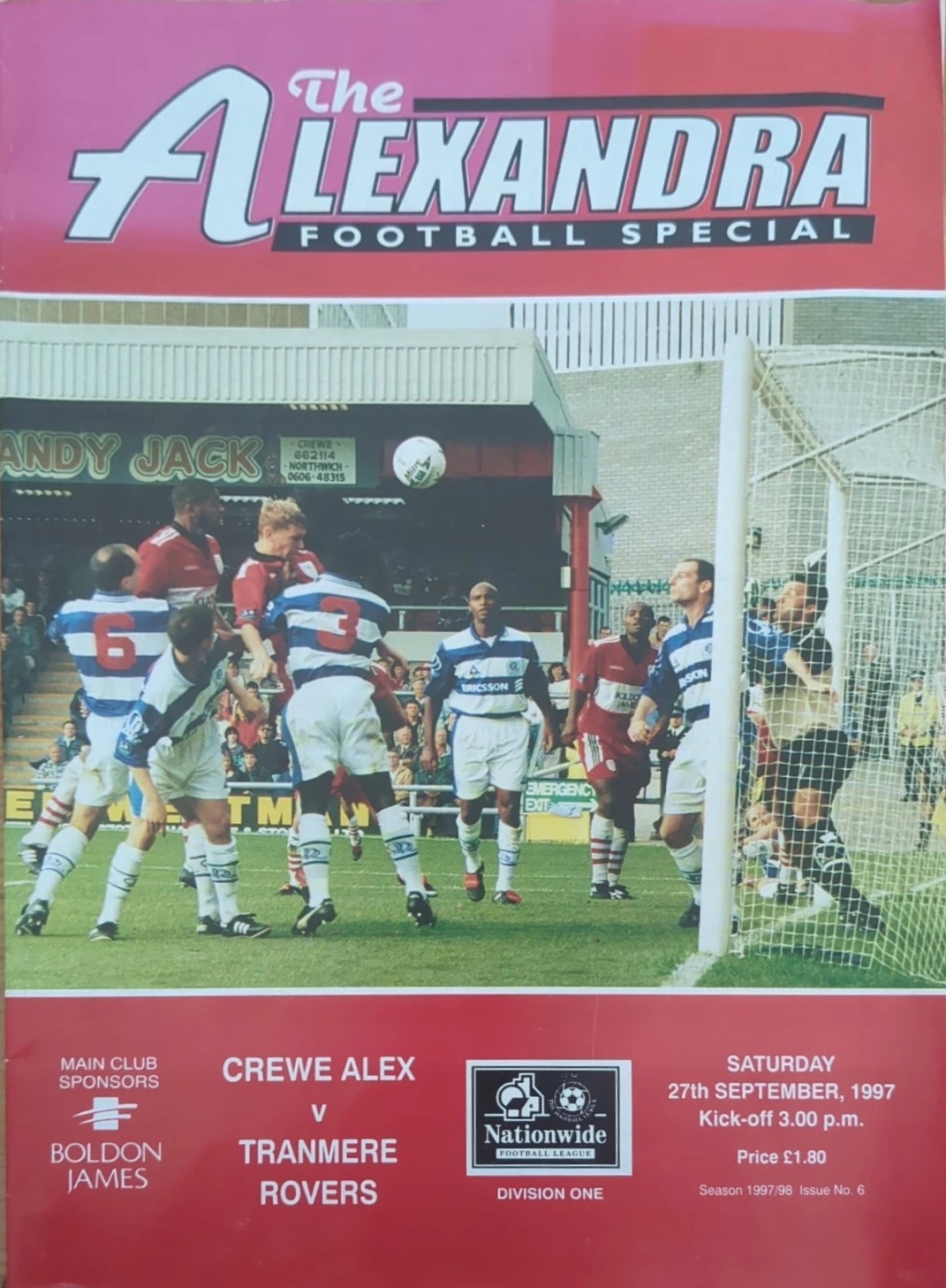 Match Programme for 27/09/1997