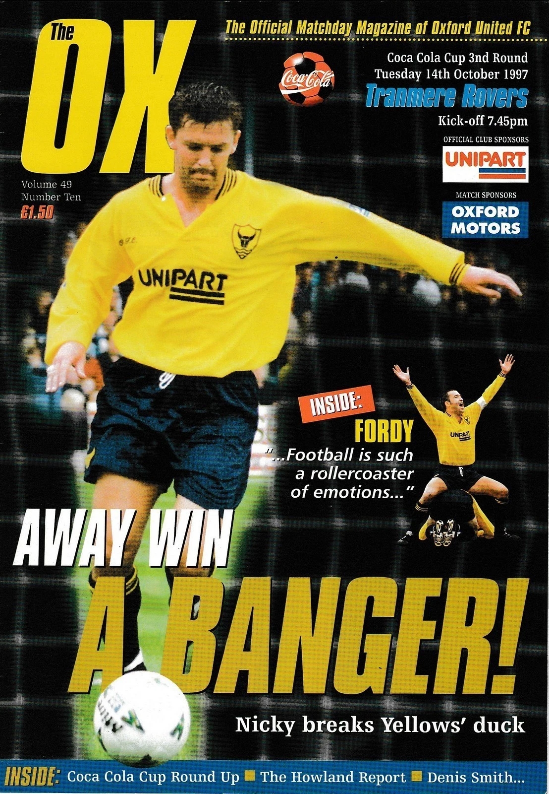 Match Programme for 14/10/1997