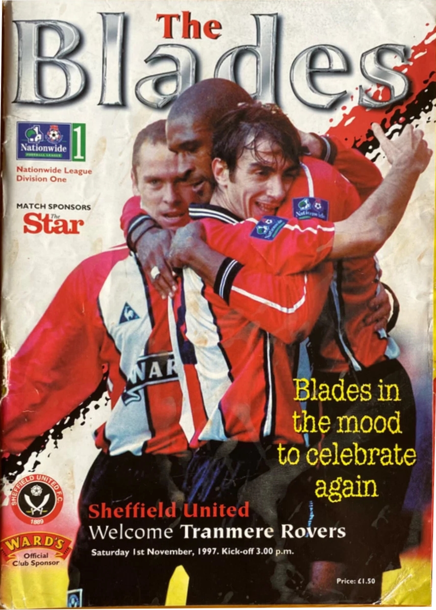 Match Programme for 01/11/1997