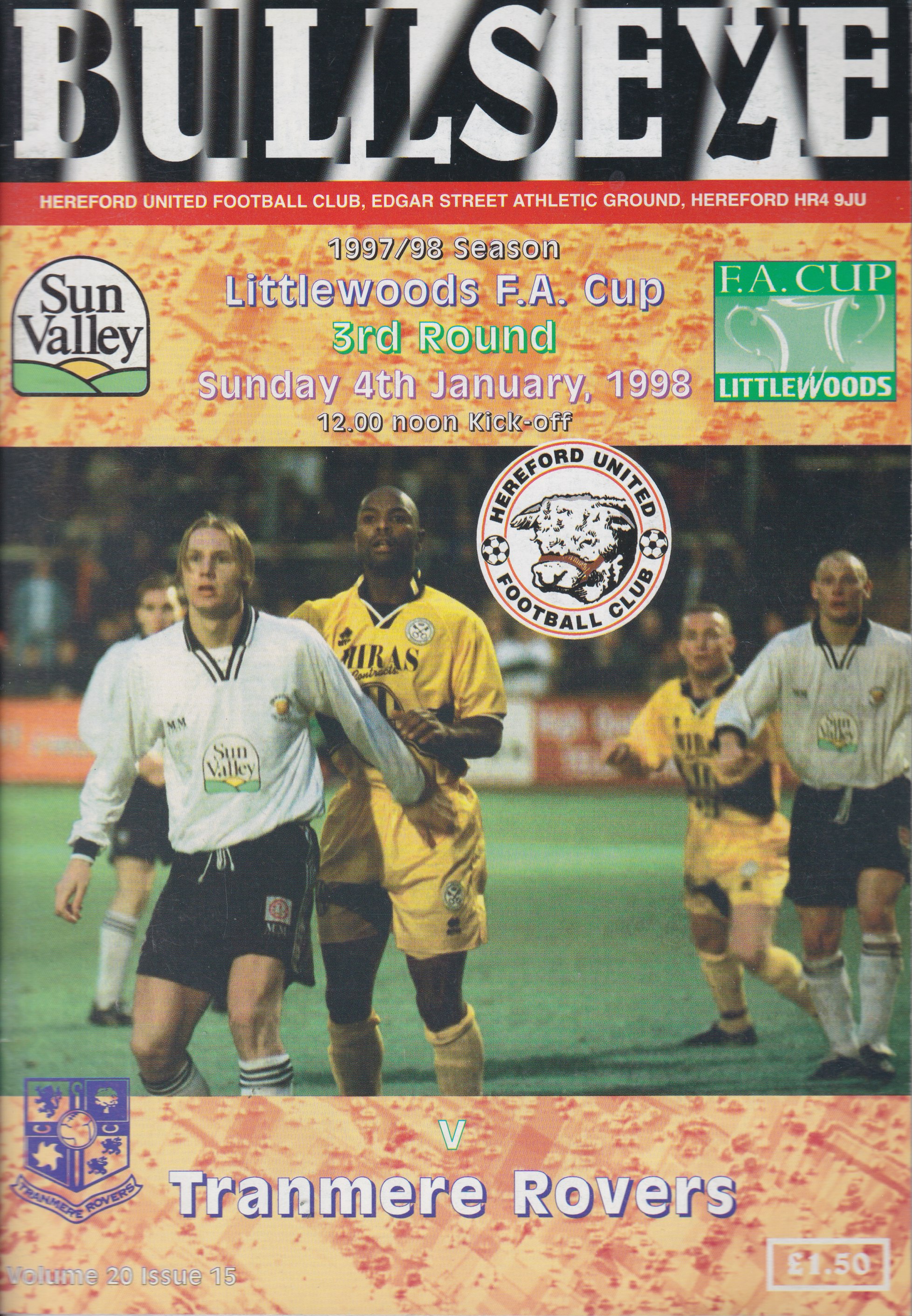 Match Programme for 13/01/1998