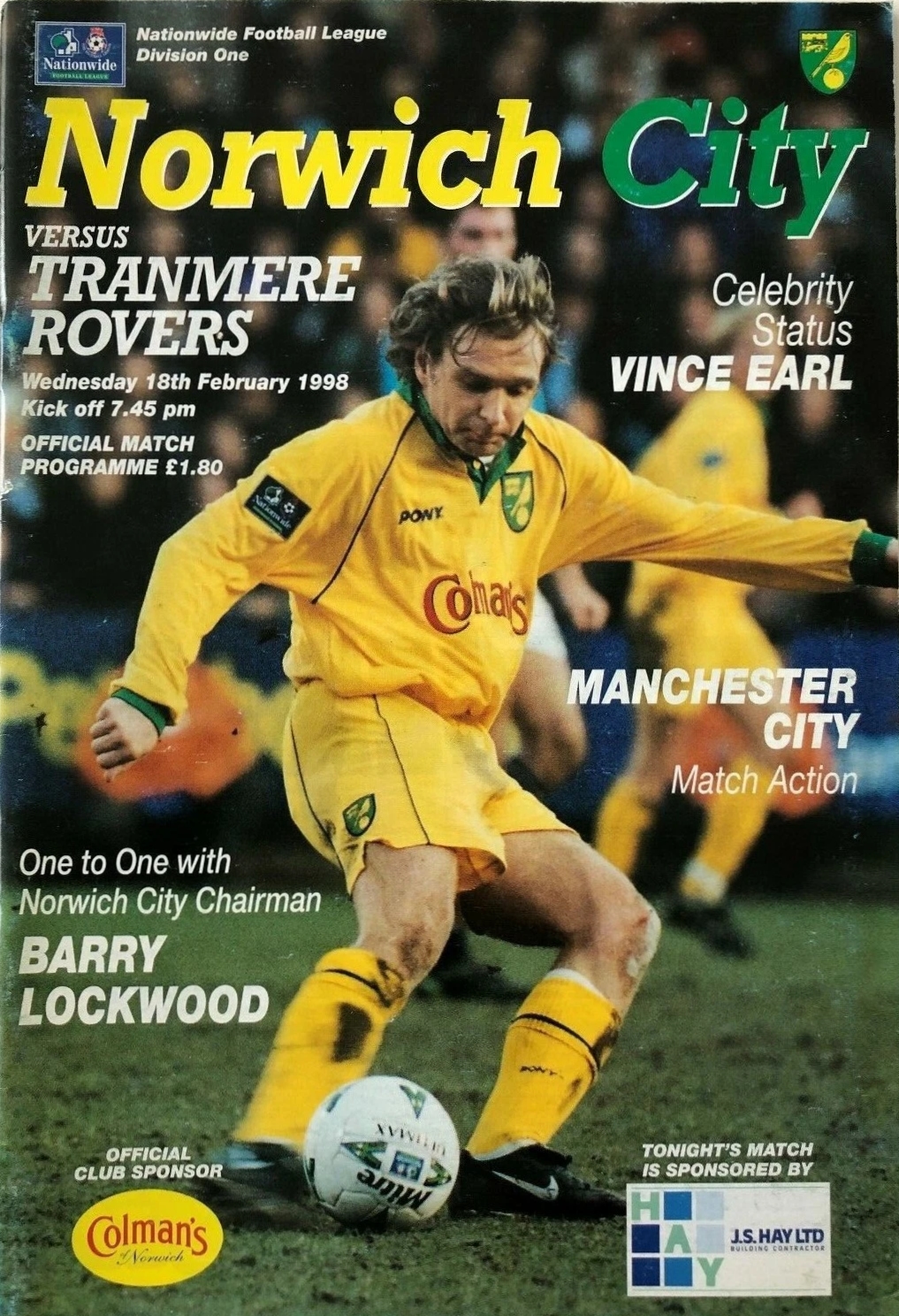 Match Programme for 18/02/1998