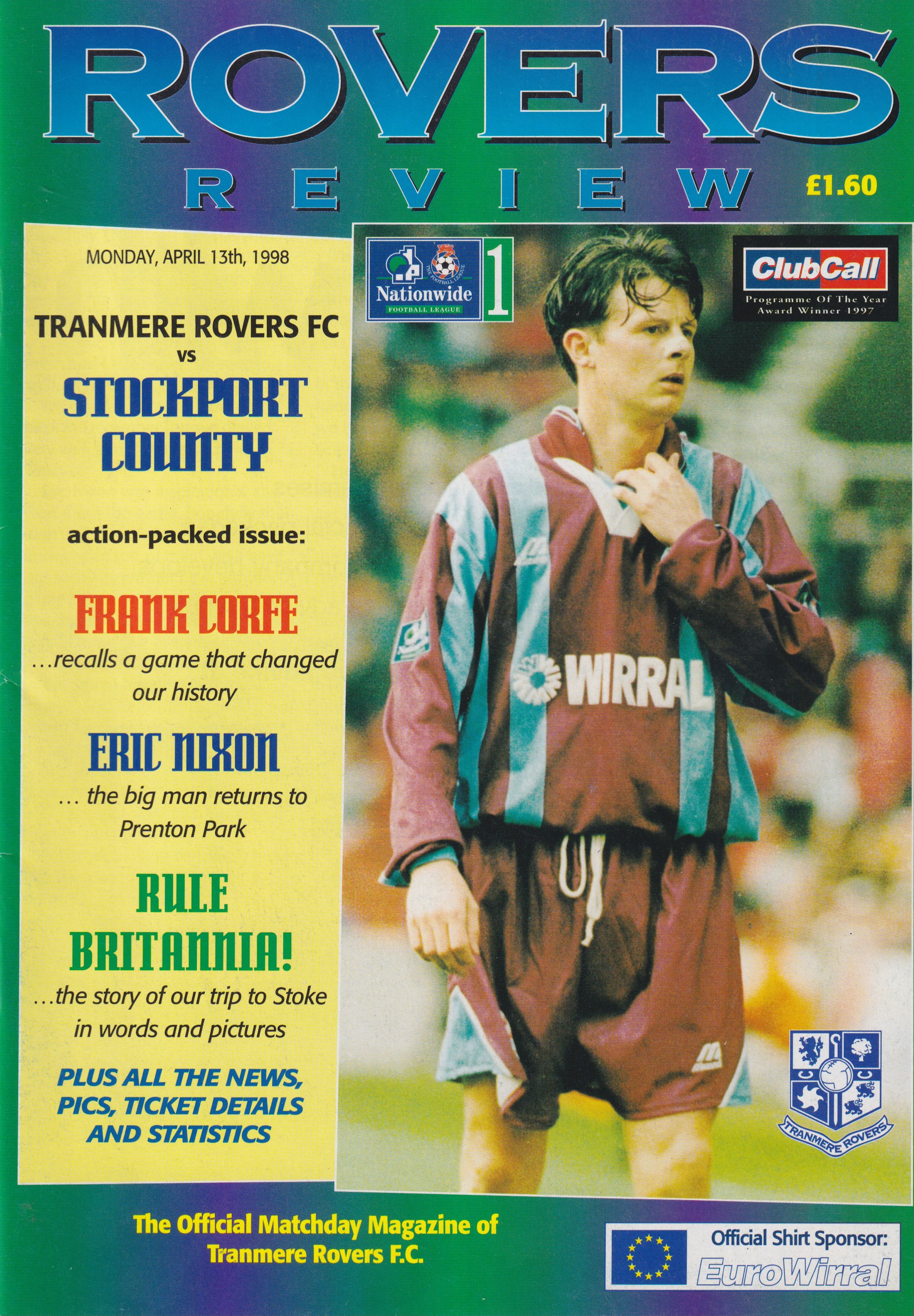Match Programme for 13/04/1998